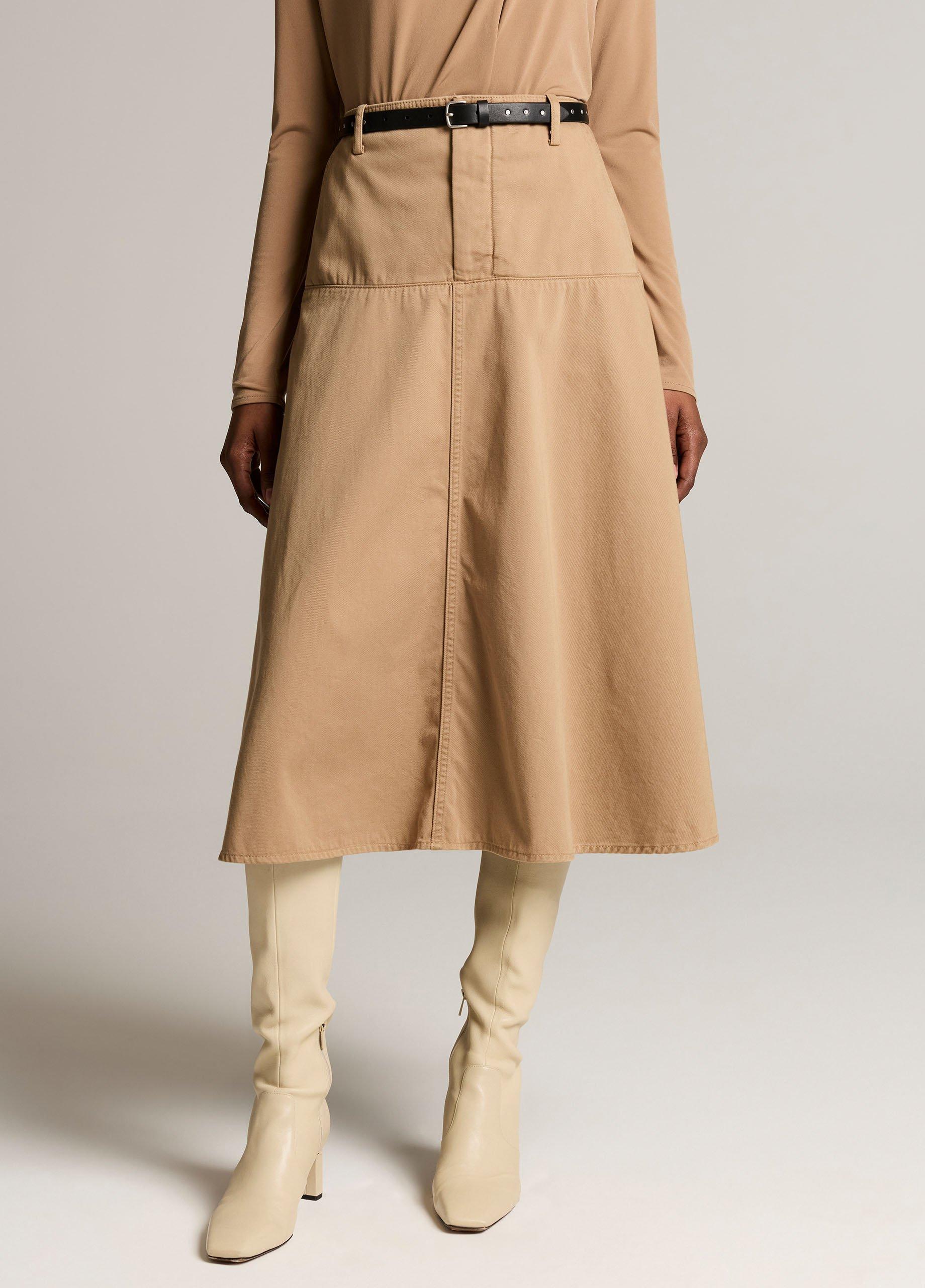 Washed Cotton Twill Full Skirt image number 3