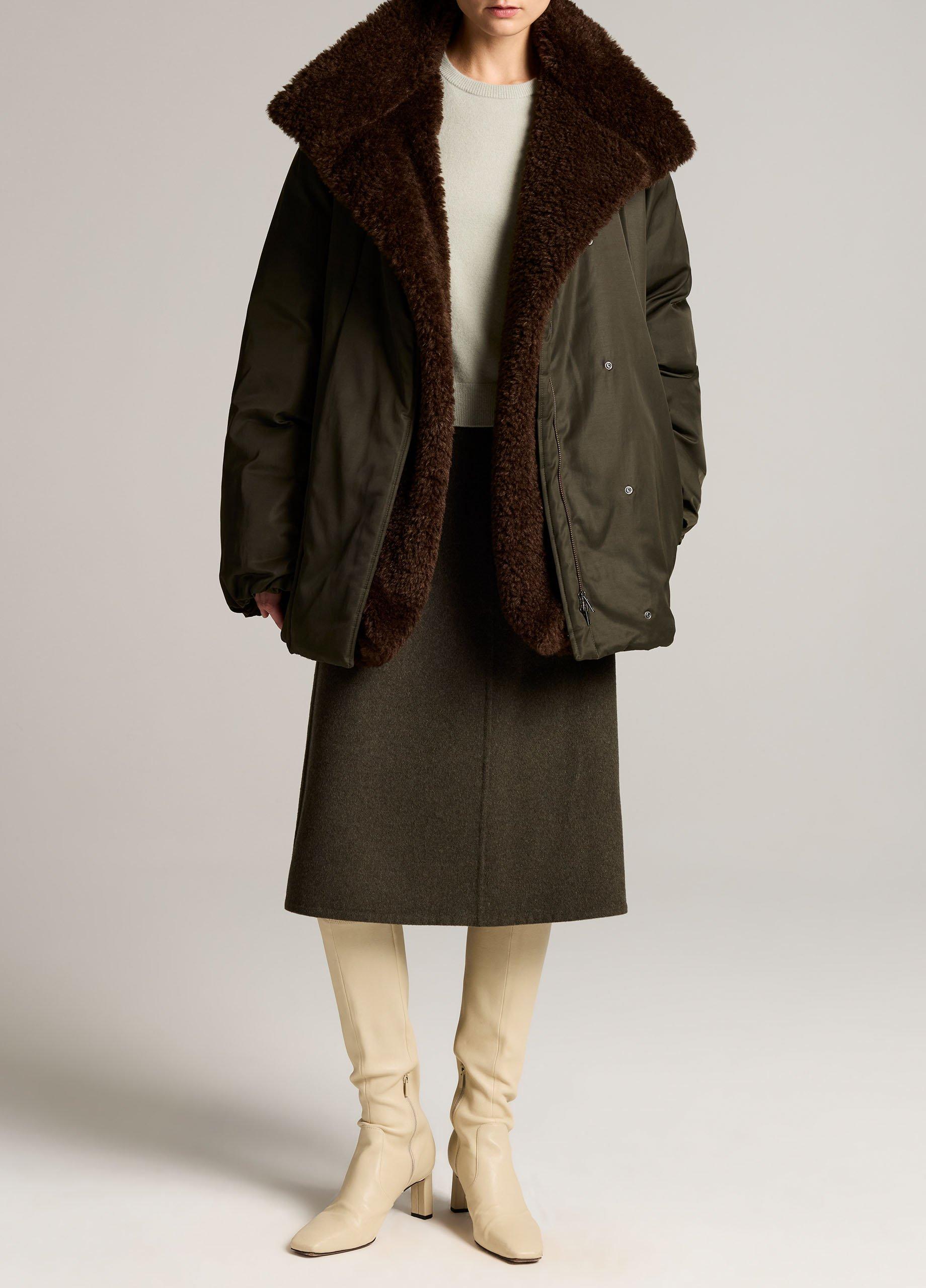Faux-Fur-Lined Puffer Coat image number 0
