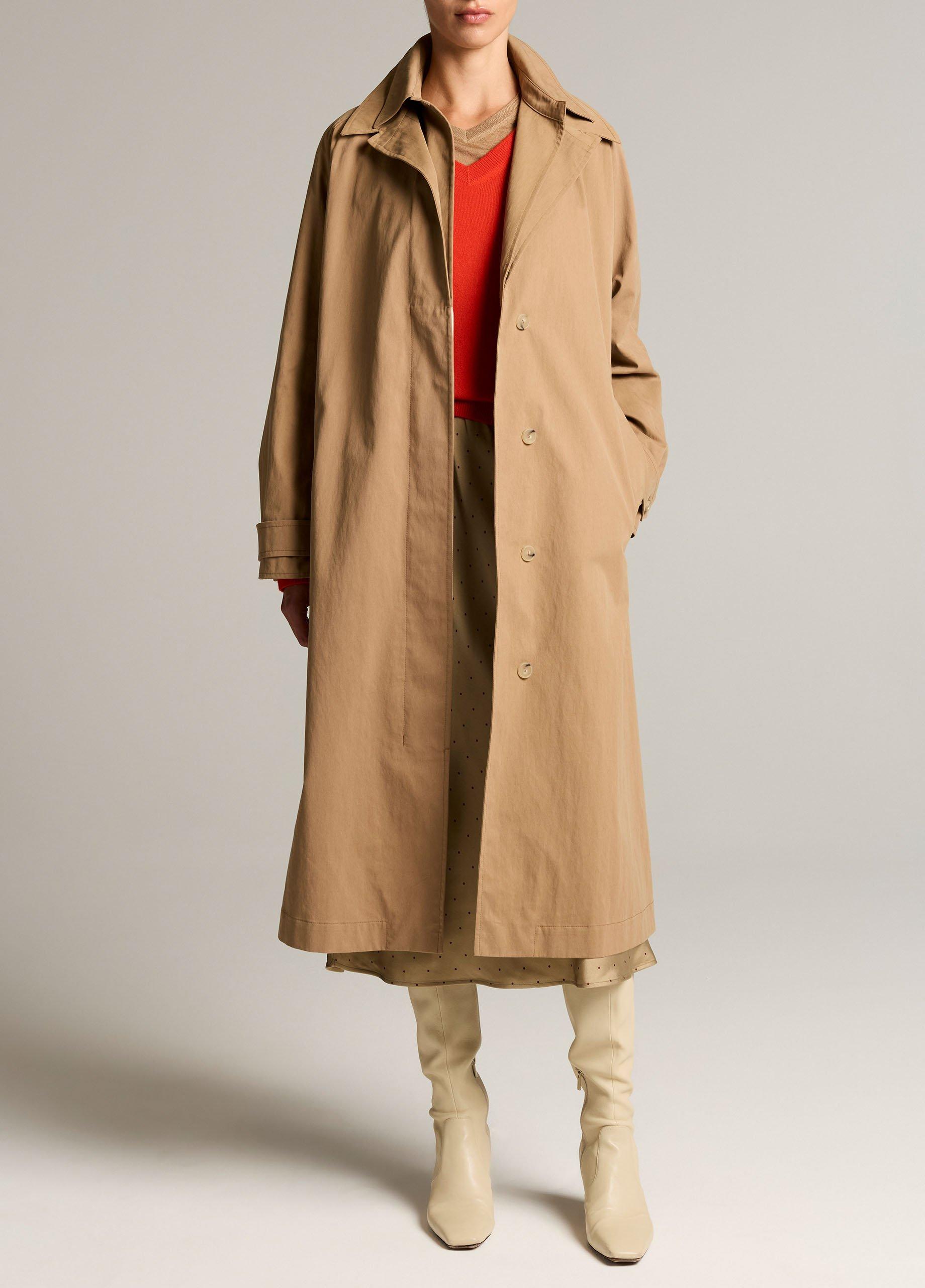 Double-Collar Cotton-Blend Trench Coat image number 0