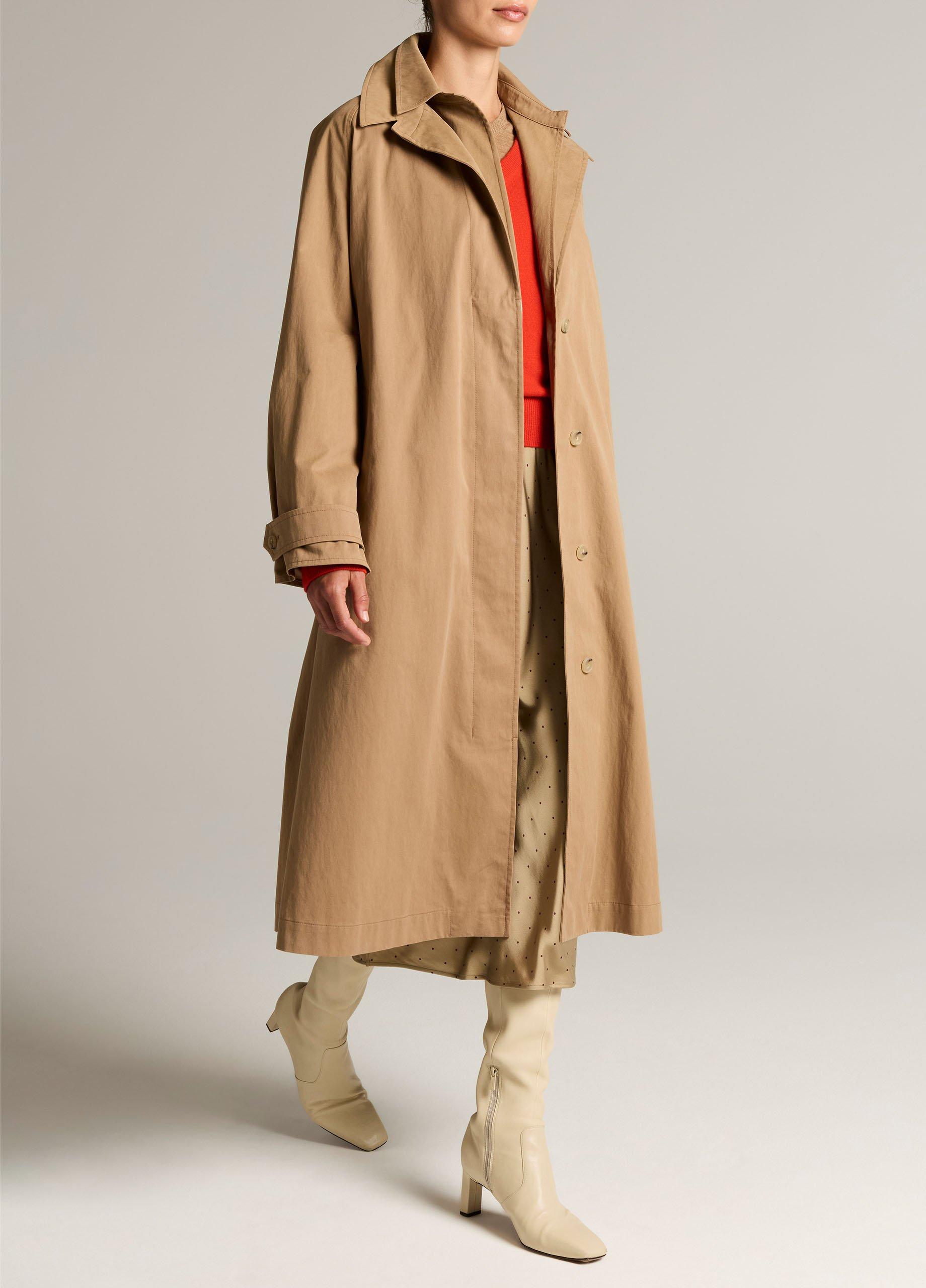 Double-Collar Cotton-Blend Trench Coat image number 1