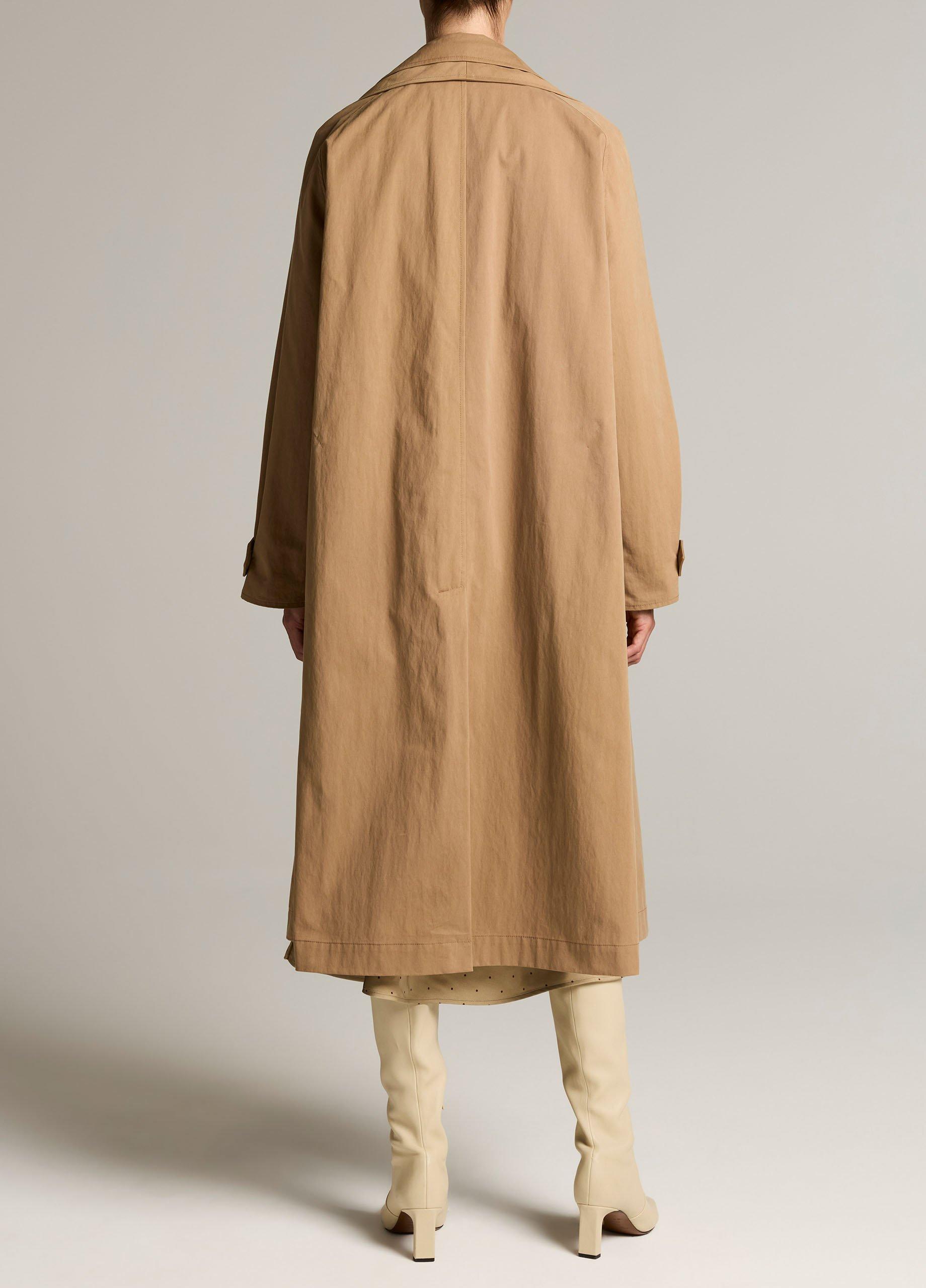 Double-Collar Cotton-Blend Trench Coat image number 2