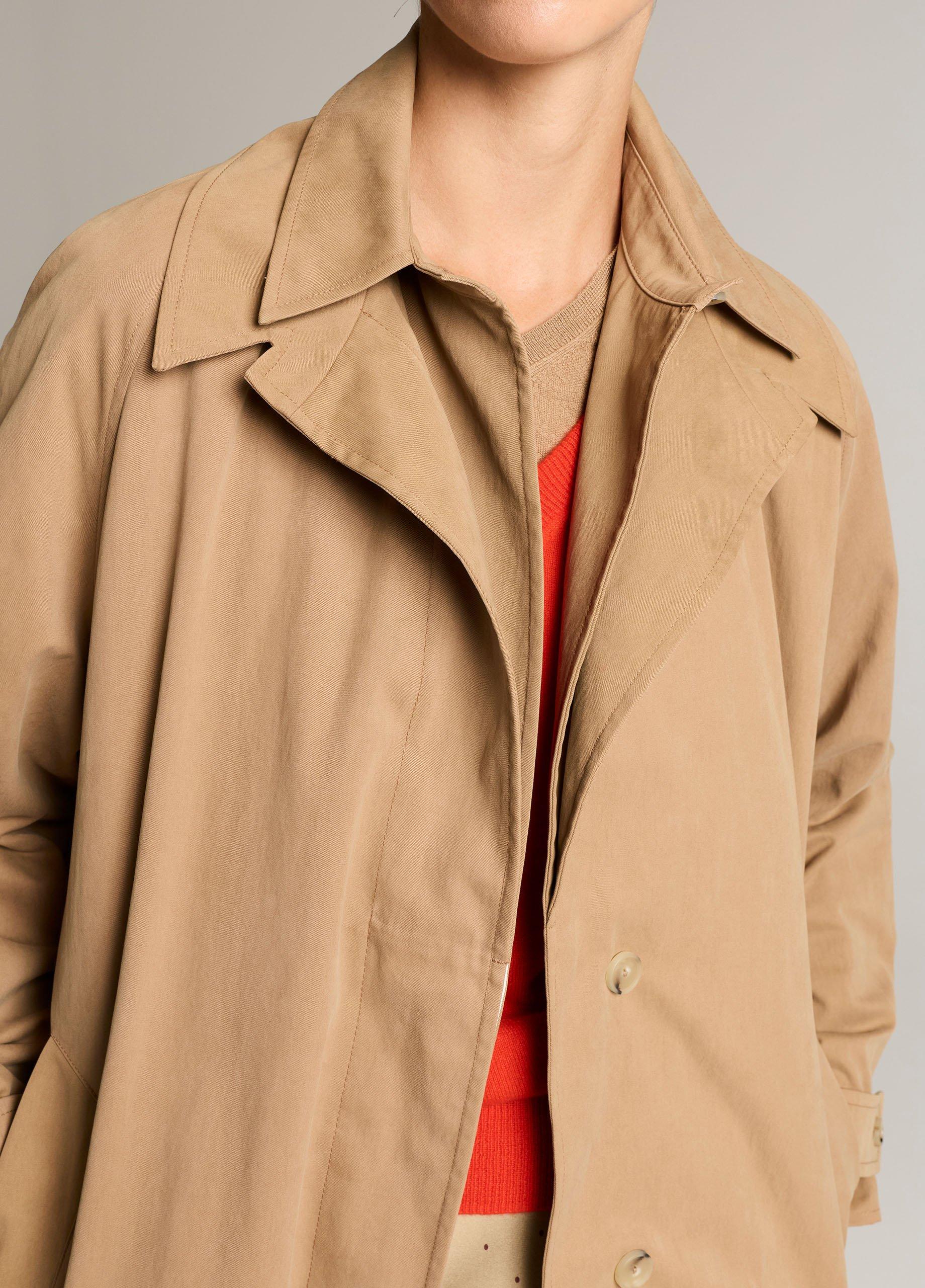 Double-Collar Cotton-Blend Trench Coat image number 3