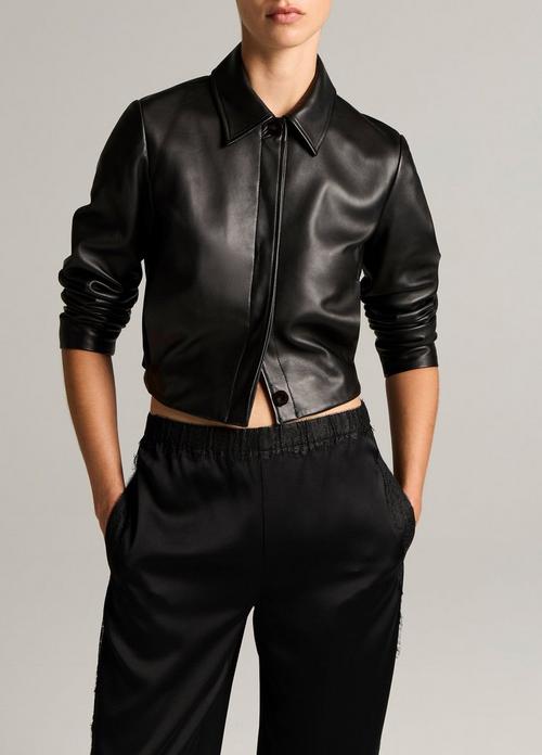 Leather Cropped Jacket