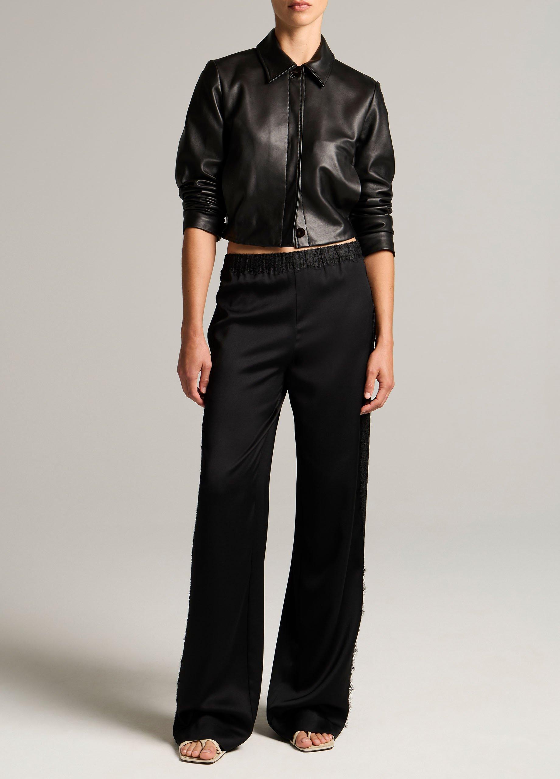 Leather Cropped Jacket image number 3