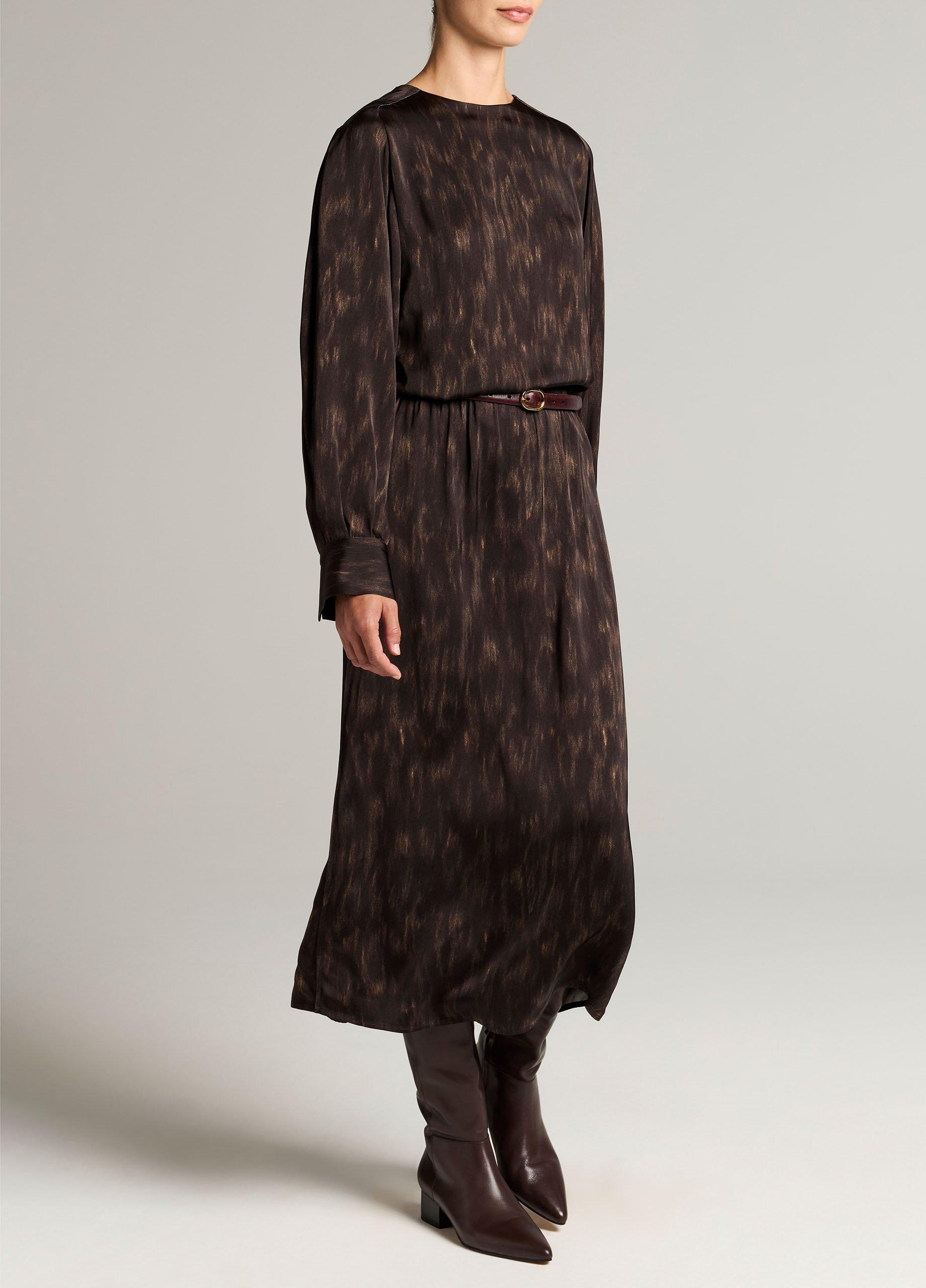 Spotted Matte Satin Slip Skirt image number 1