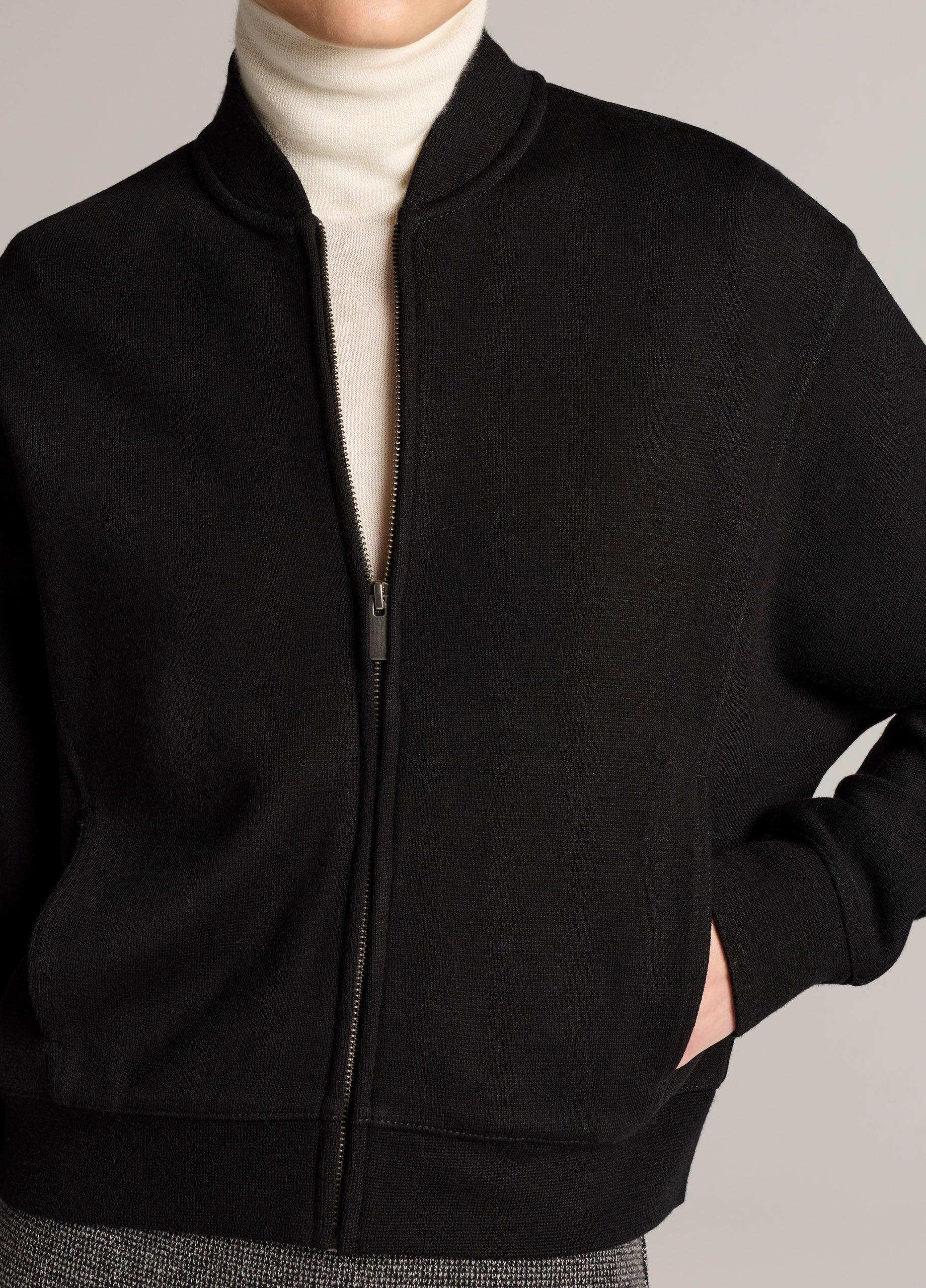 Ponte Knit Bomber Jacket image number 1