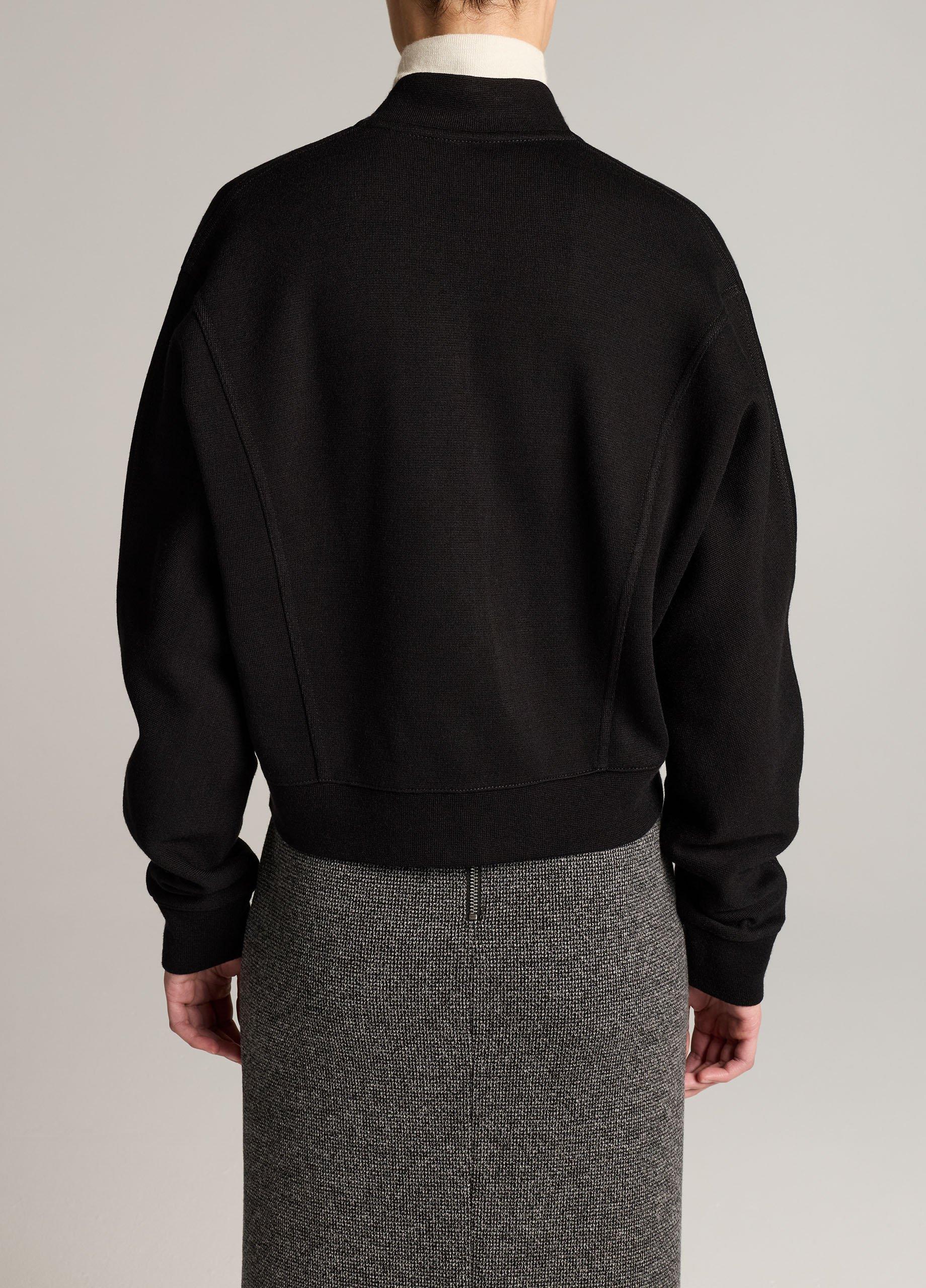 Ponte Knit Bomber Jacket image number 2