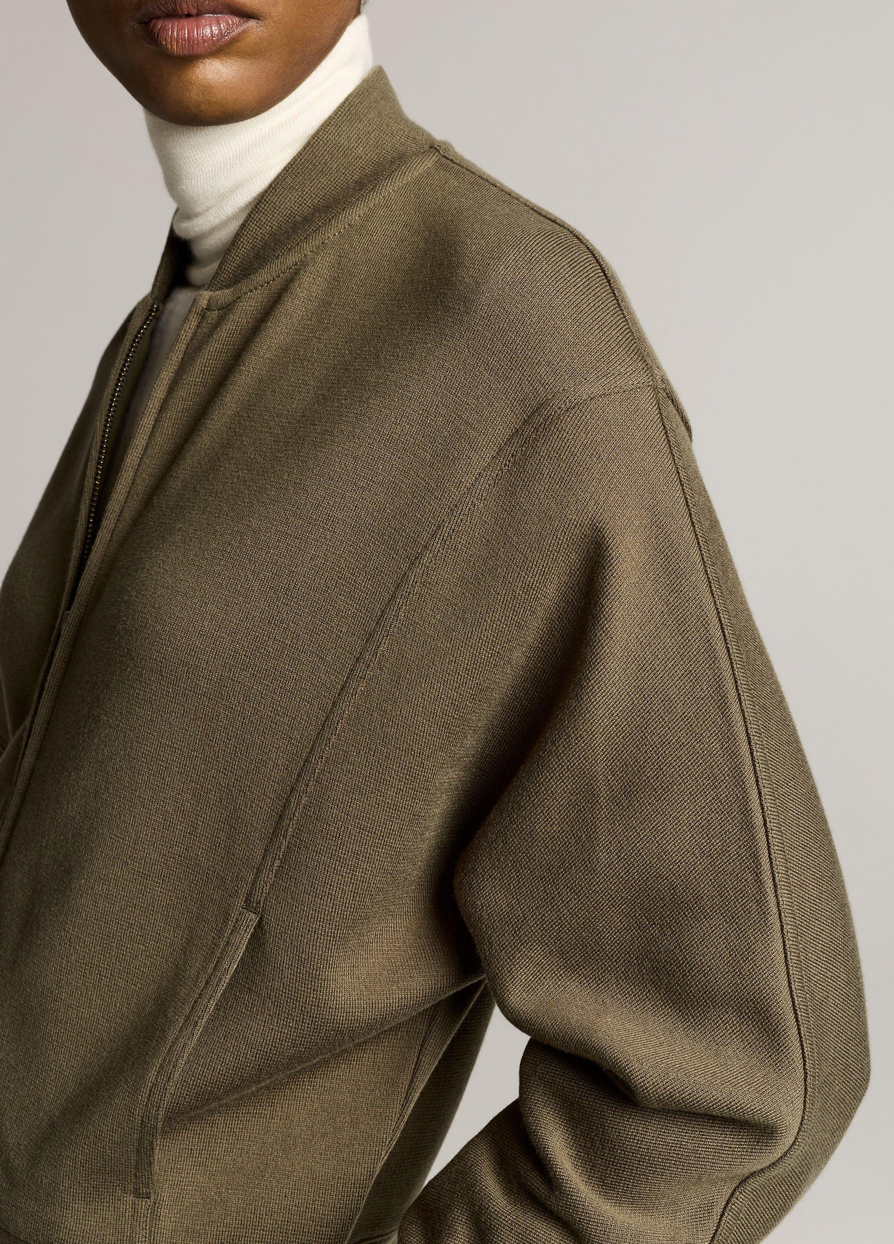 Ponte Knit Bomber Jacket image number 1