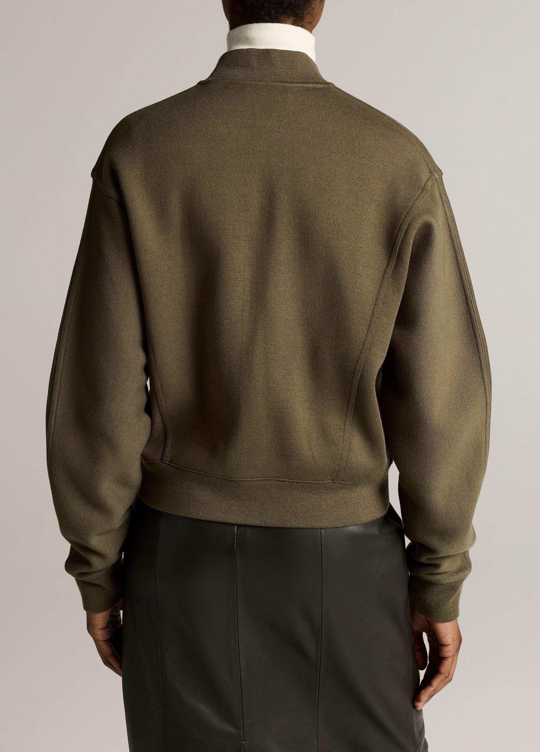 Ponte Knit Bomber Jacket image number 2