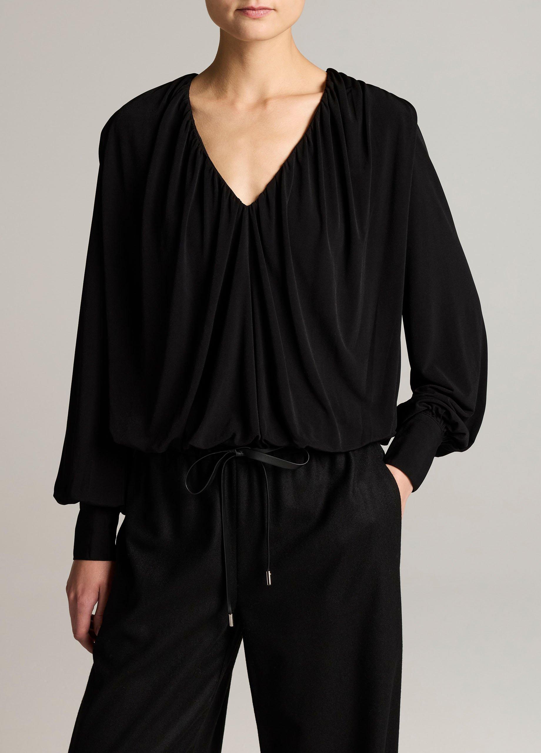 Matte Jersey V-Neck Bubble Top image number 0
