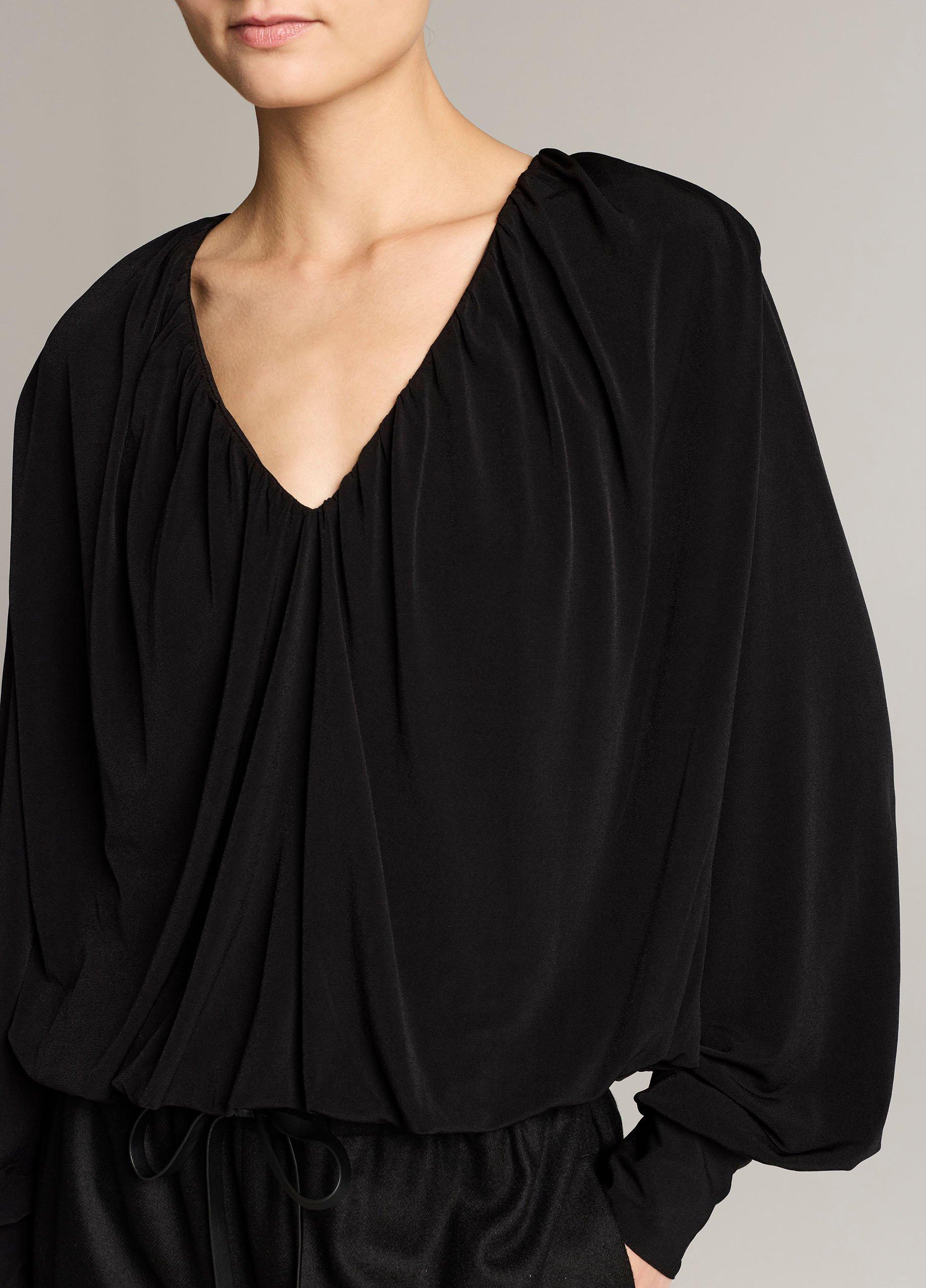 Matte Jersey V-Neck Bubble Top image number 1