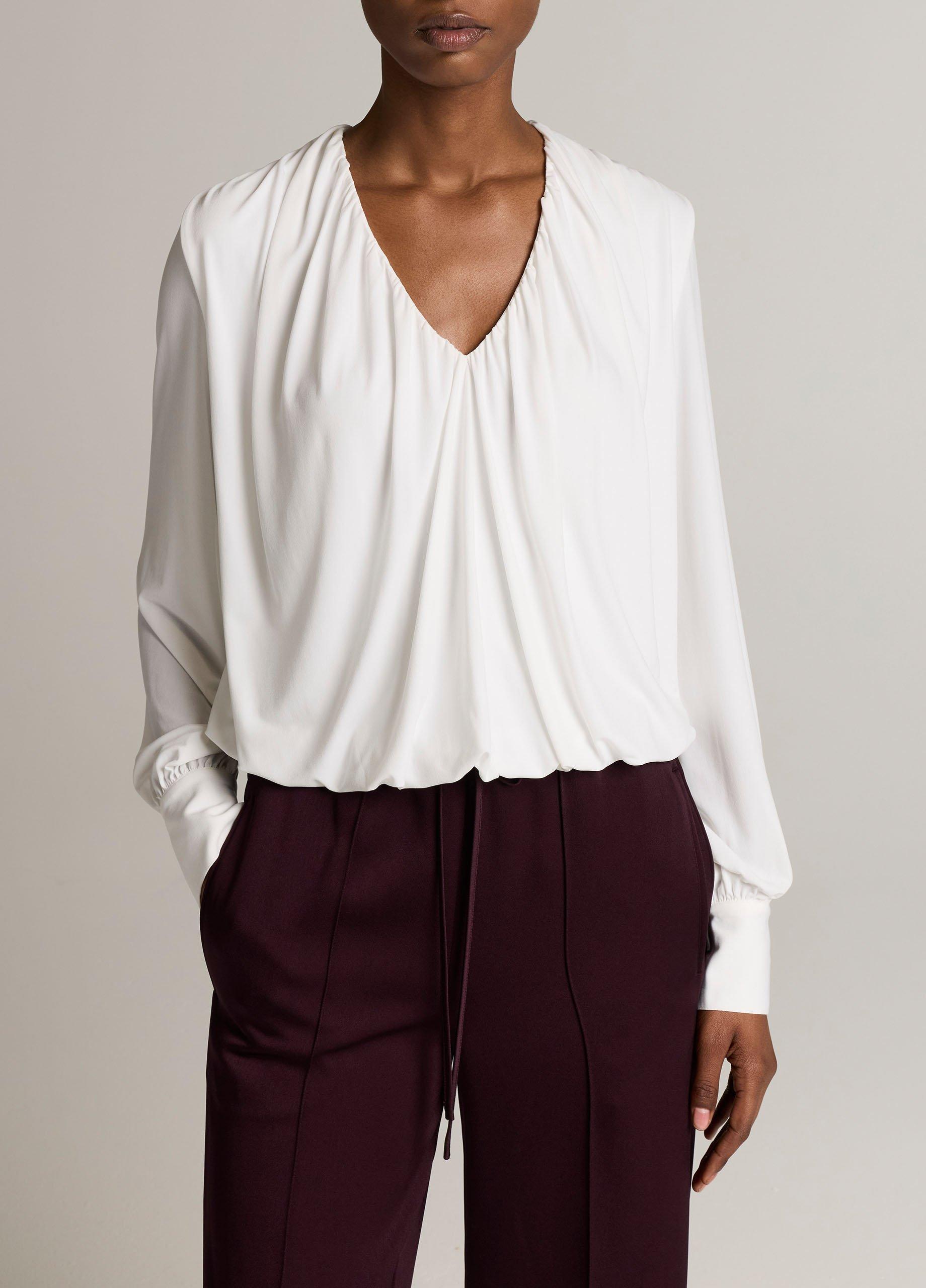Matte Jersey V-Neck Bubble Top image number 0