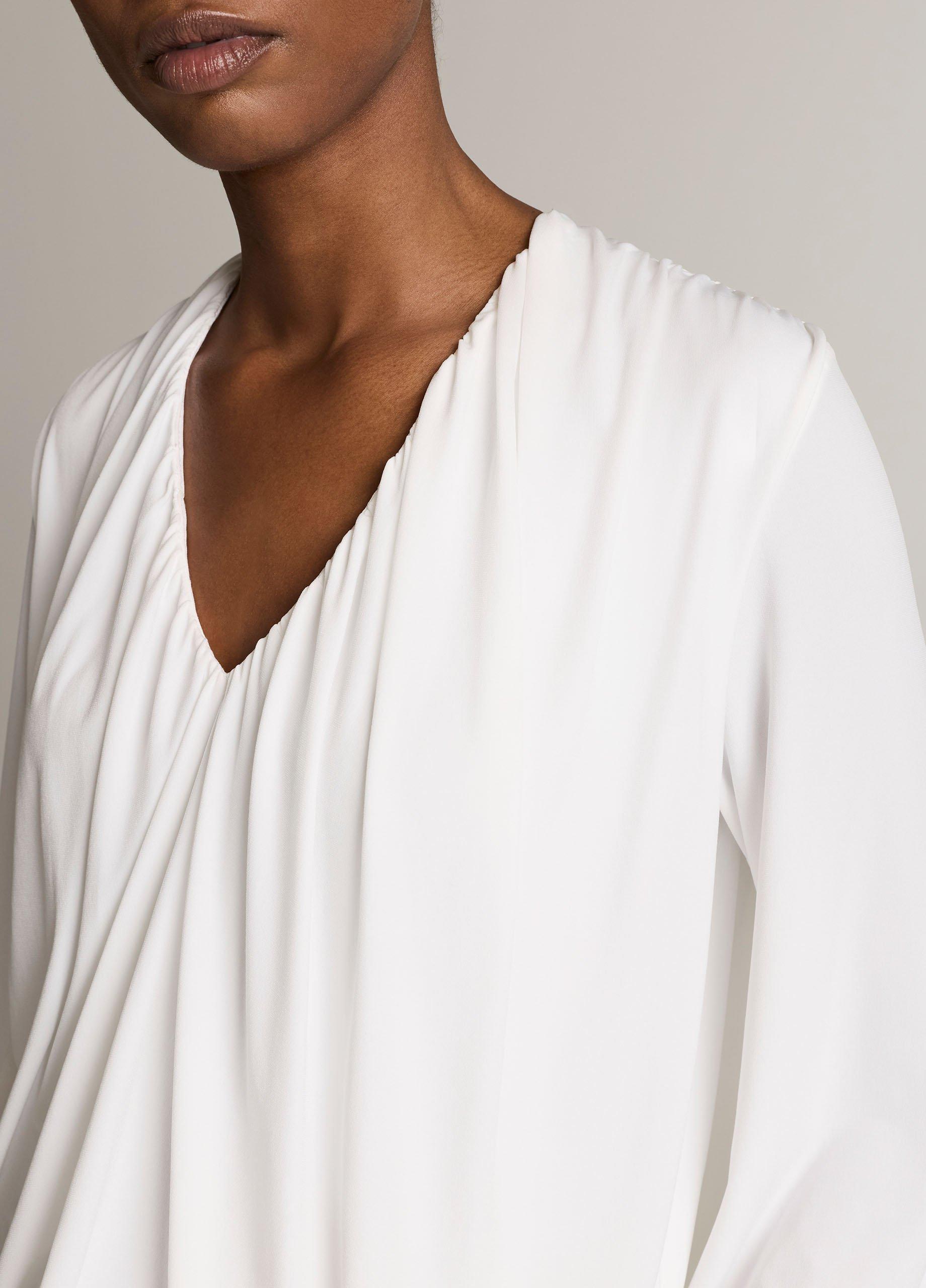 Matte Jersey V-Neck Bubble Top image number 1