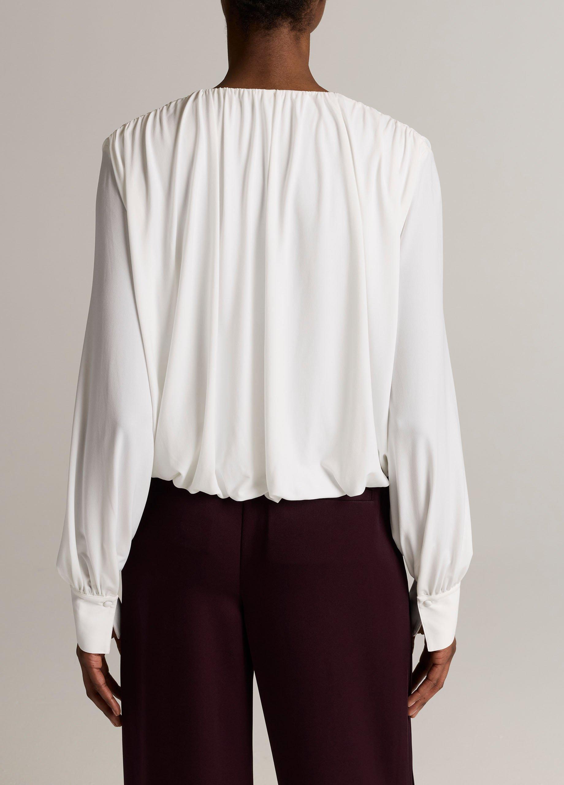 Matte Jersey V-Neck Bubble Top image number 2