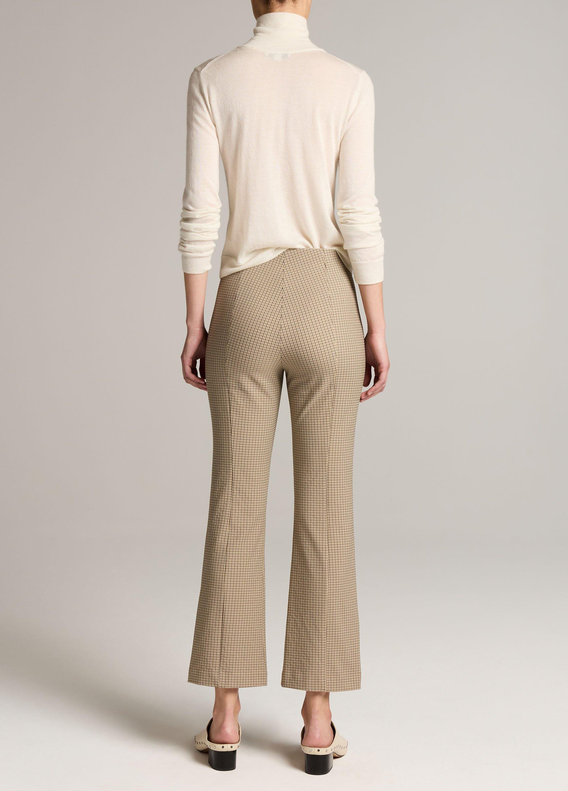 Niki Plaid Mid-Rise Crop Flare Pant image number 2