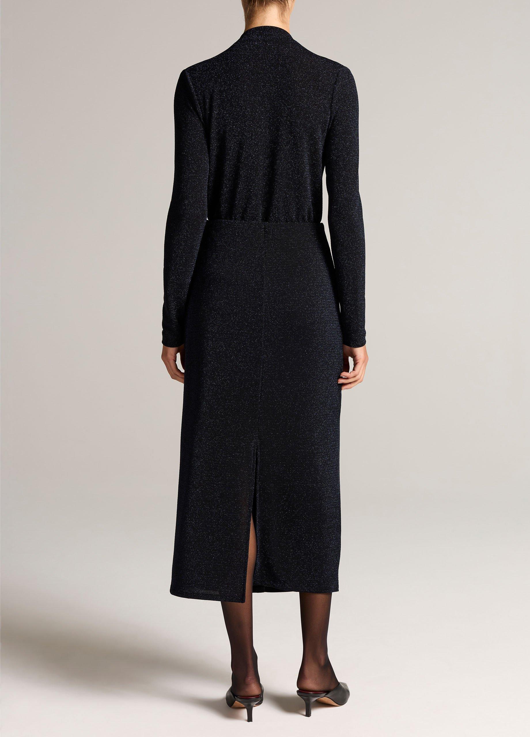 Metallic Jersey Draped Skirt image number 2