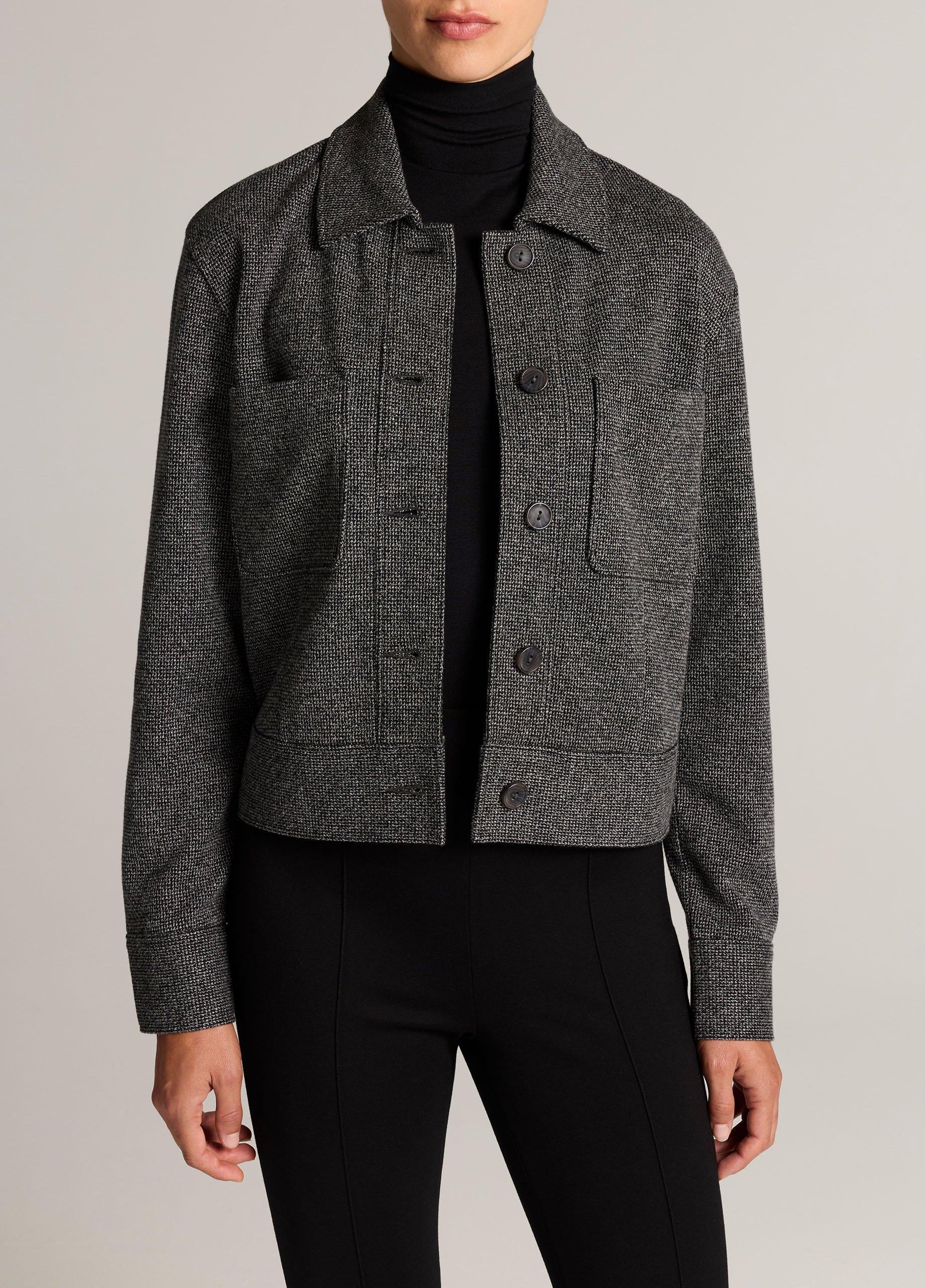Houndstooth Italian Cotton-Blend Jacket image number 0