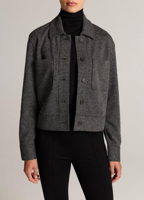 Houndstooth Italian Cotton-Blend Jacket
