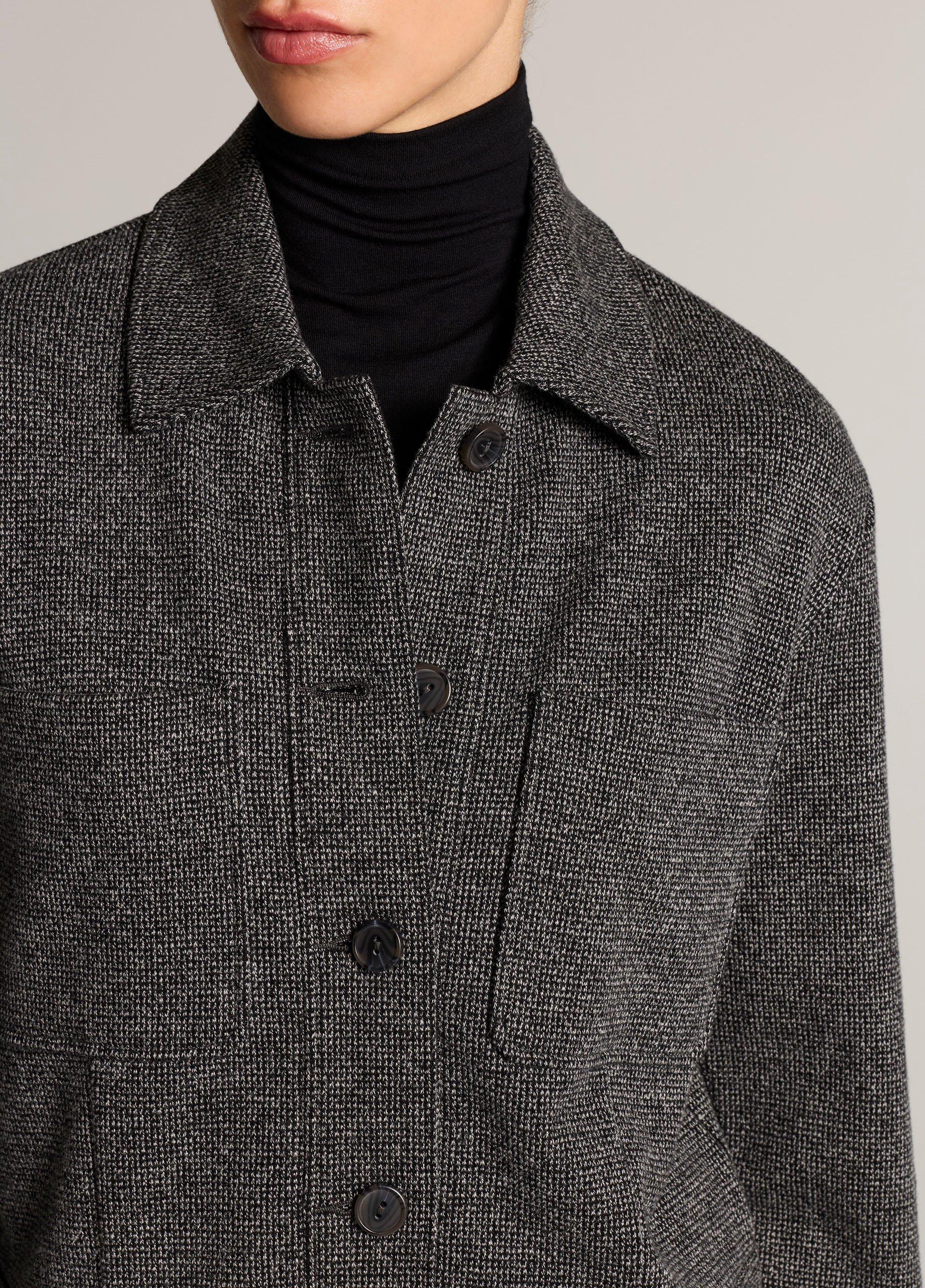 Houndstooth Italian Cotton-Blend Jacket image number 1