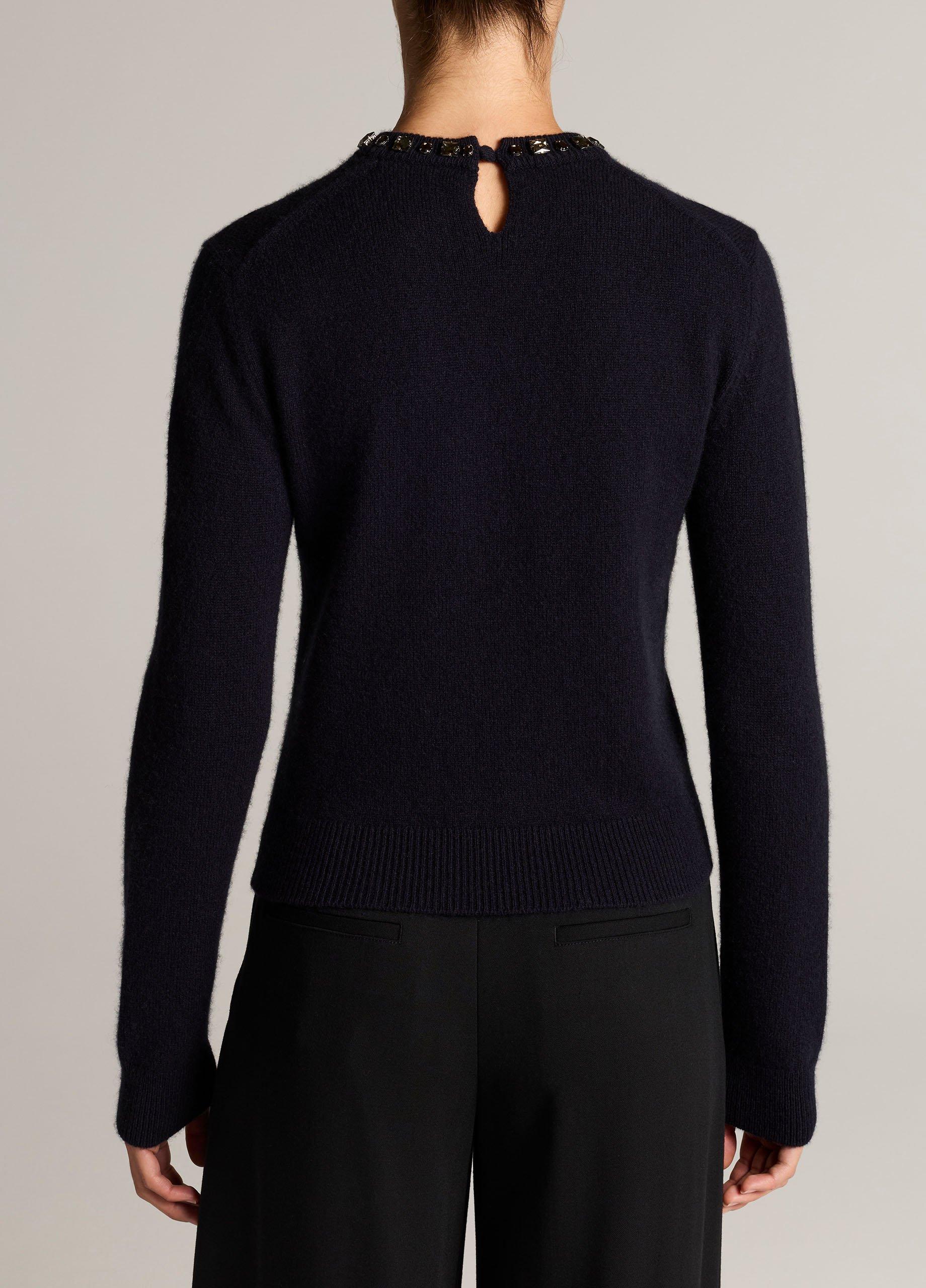 Gem-Embellished Wool & Cashmere-Blend Sweater image number 2