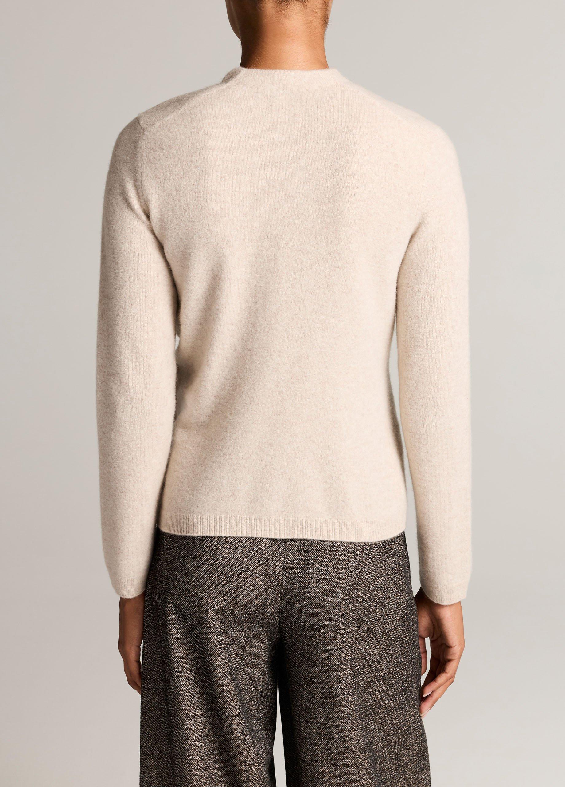 Brooch-Detail Wool-Cashmere Sweater image number 2