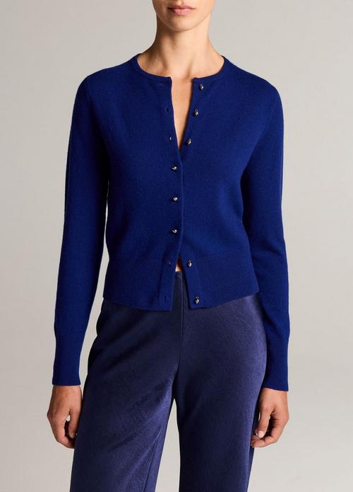 Pearl Drop-Button Wool & Cashmere-Blend Cardigan