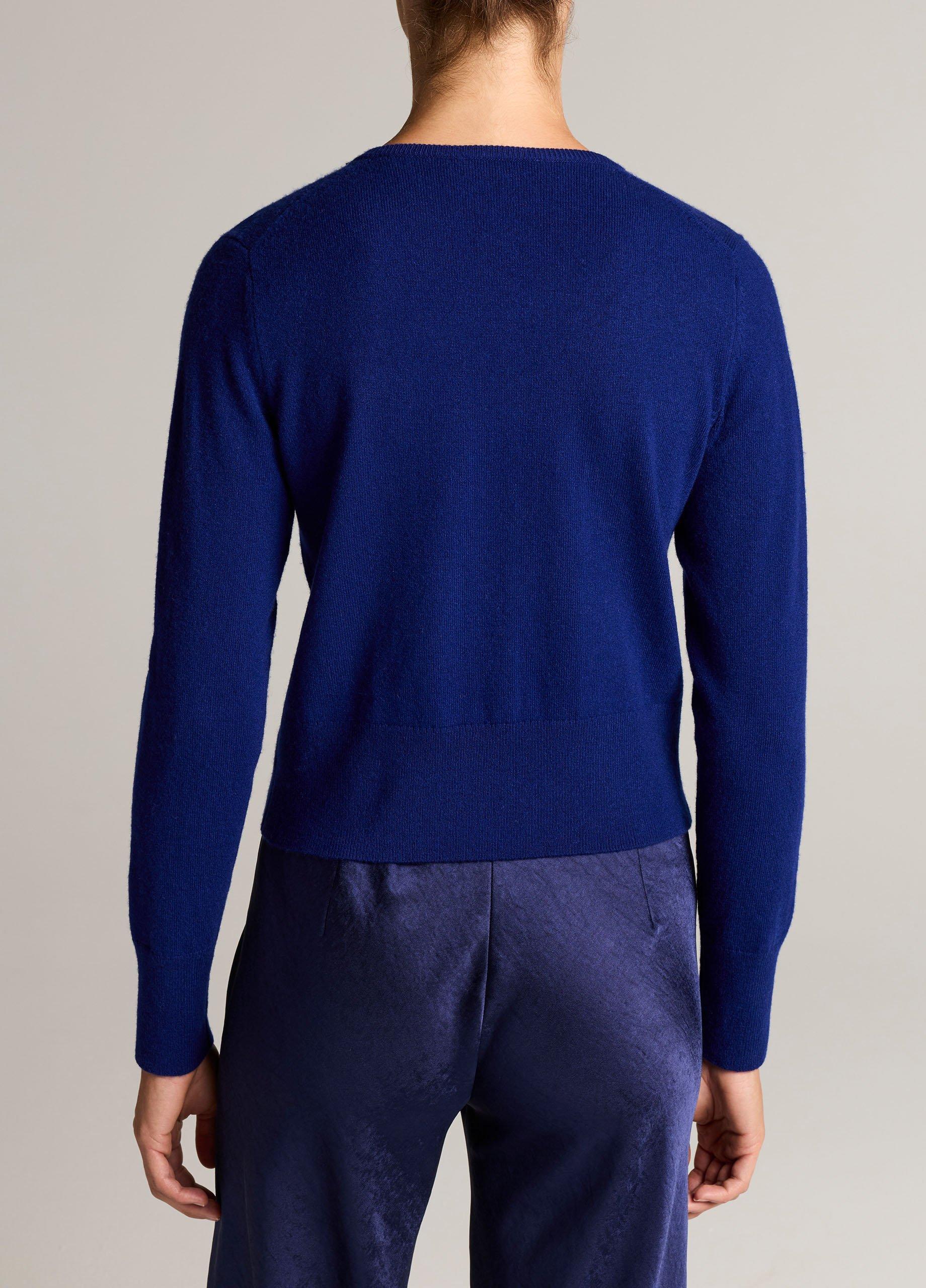 Pearl Drop-Button Wool & Cashmere-Blend Cardigan image number 2