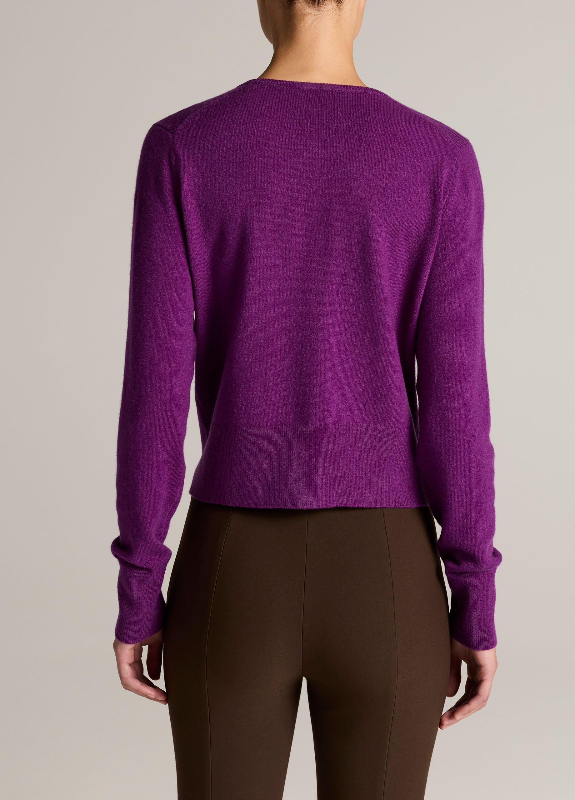Pearl Drop-Button Wool & Cashmere-Blend Cardigan image number 2