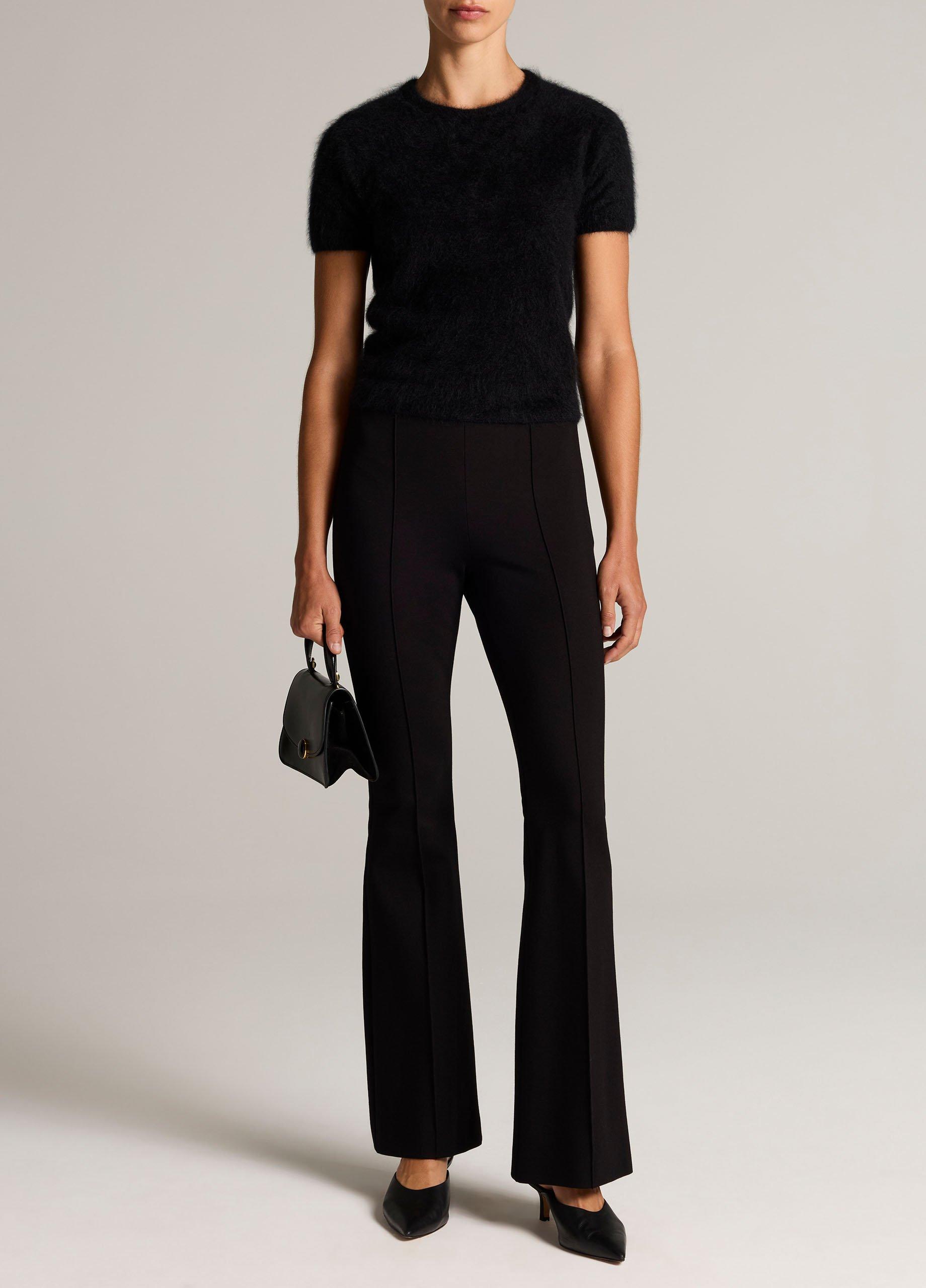 Brushed Cashmere Short-Sleeve Sweater image number 3
