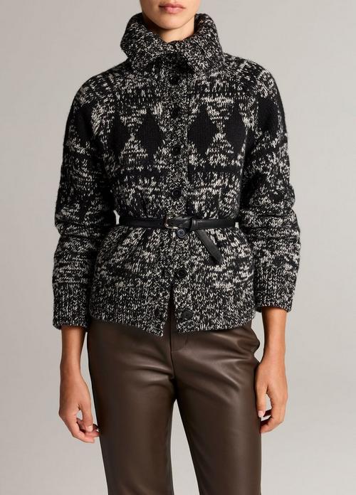 Marled Fair Isle Wool-Blend Boxy Cardigan