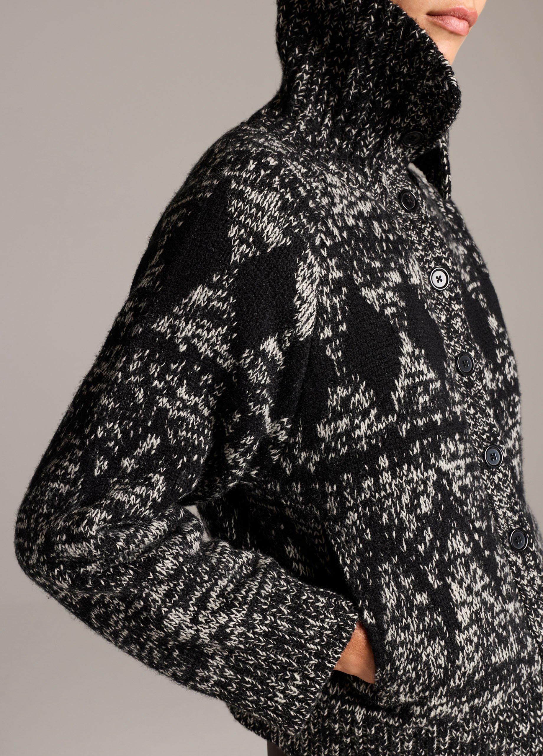 Marled Fair Isle Wool-Blend Boxy Cardigan image number 1
