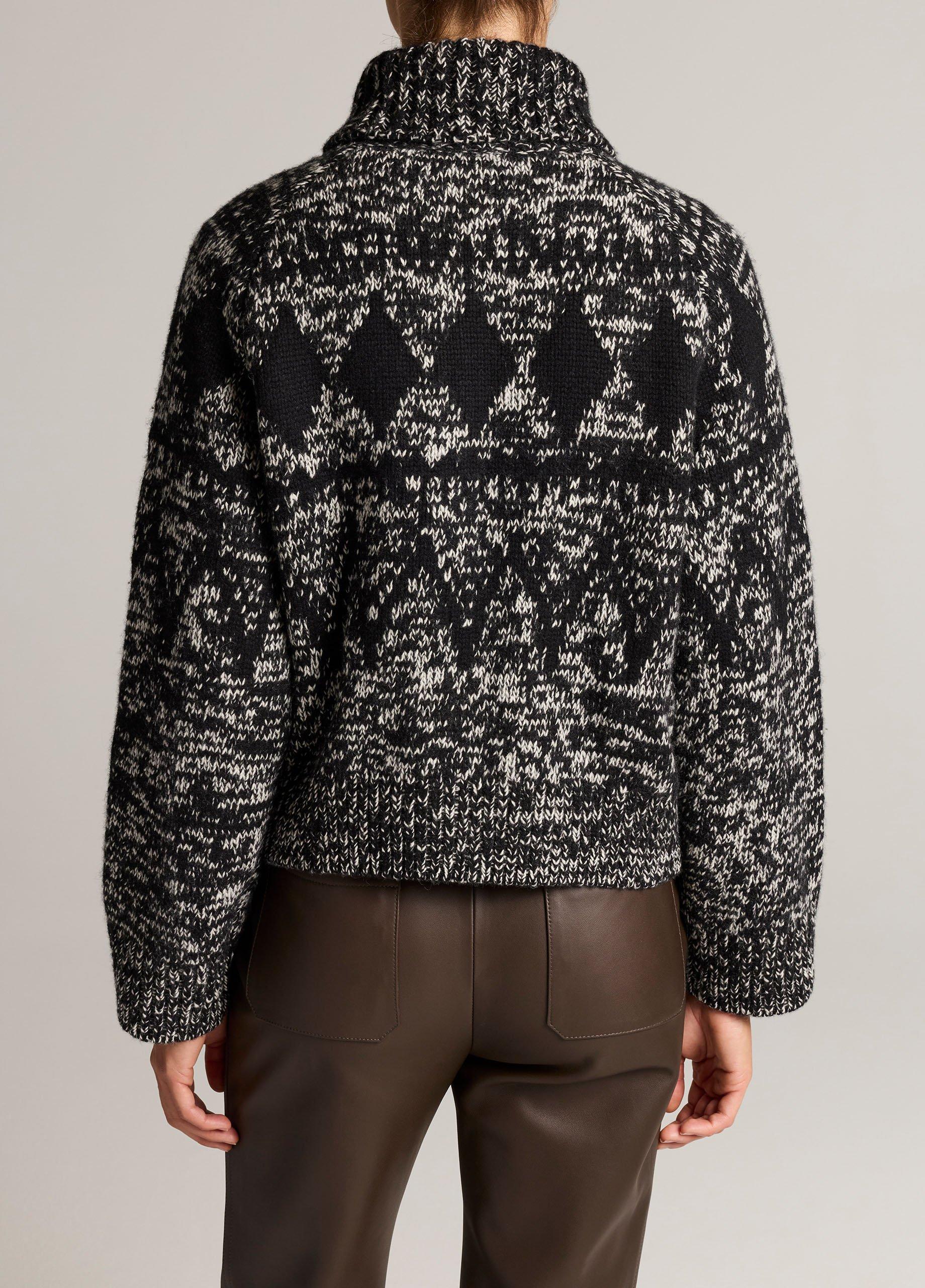 Marled Fair Isle Wool-Blend Boxy Cardigan image number 2