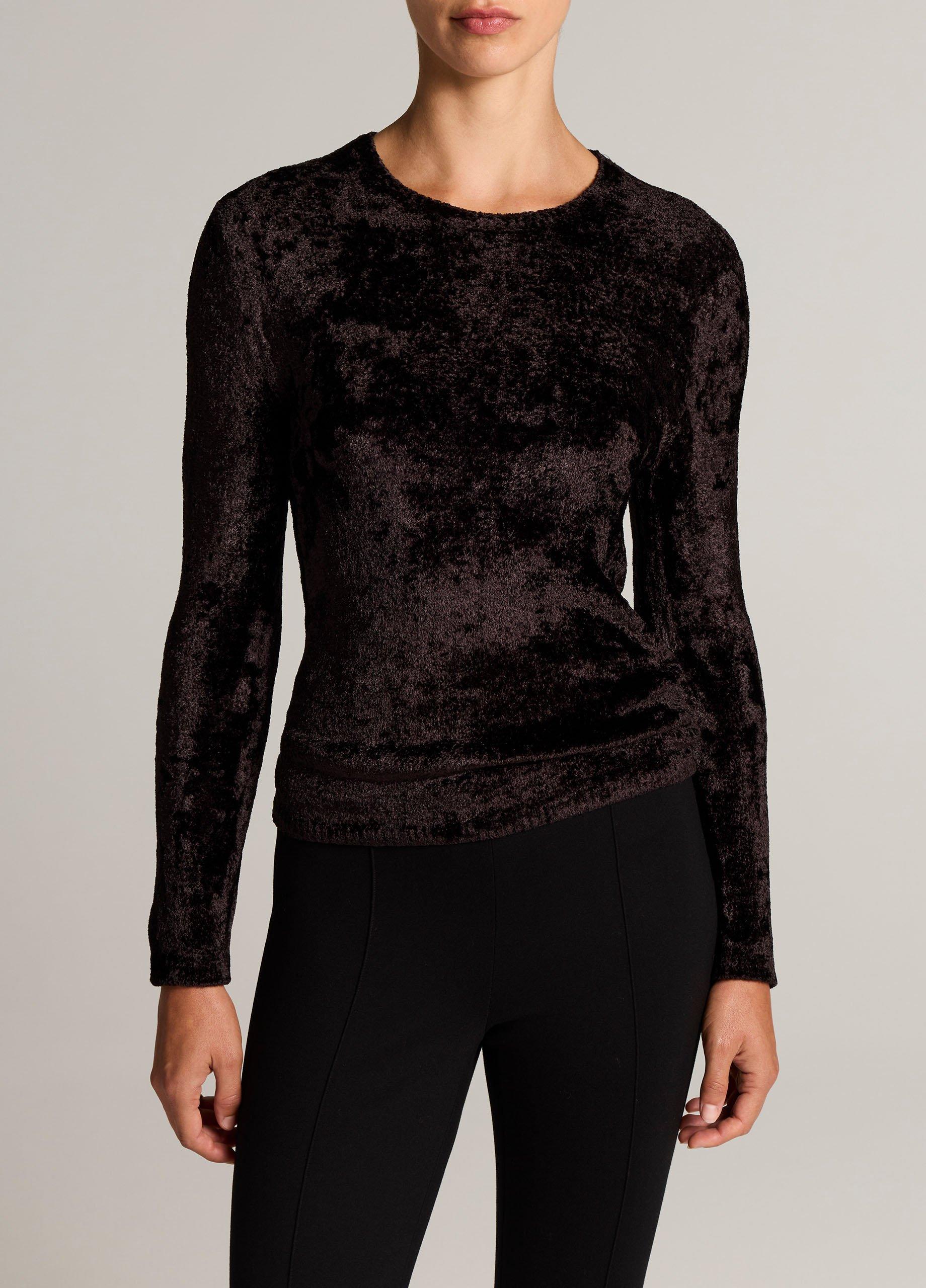 Velvet Eyelash Crew Neck Sweater image number 0