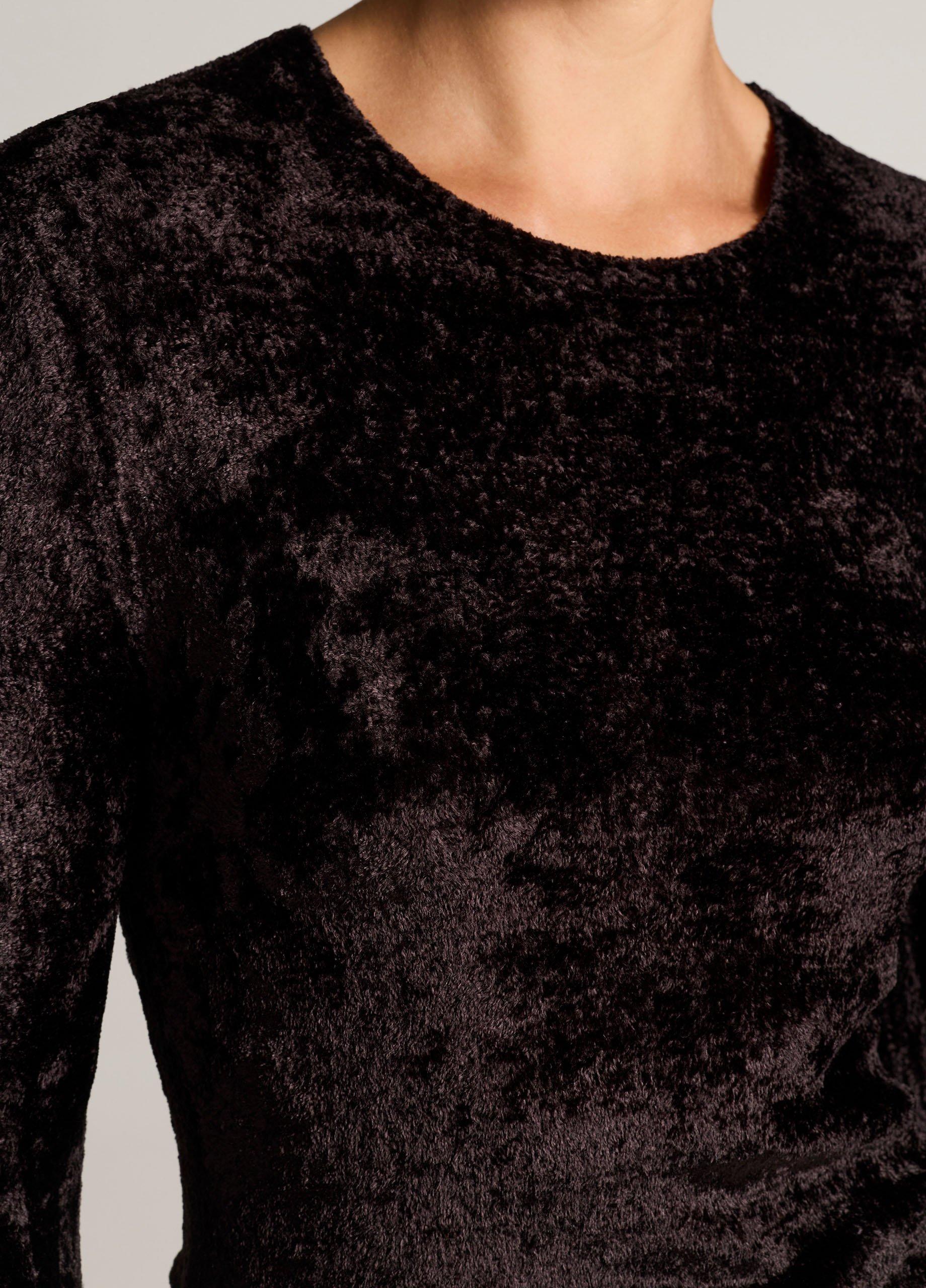 Velvet Eyelash Crew Neck Sweater image number 1
