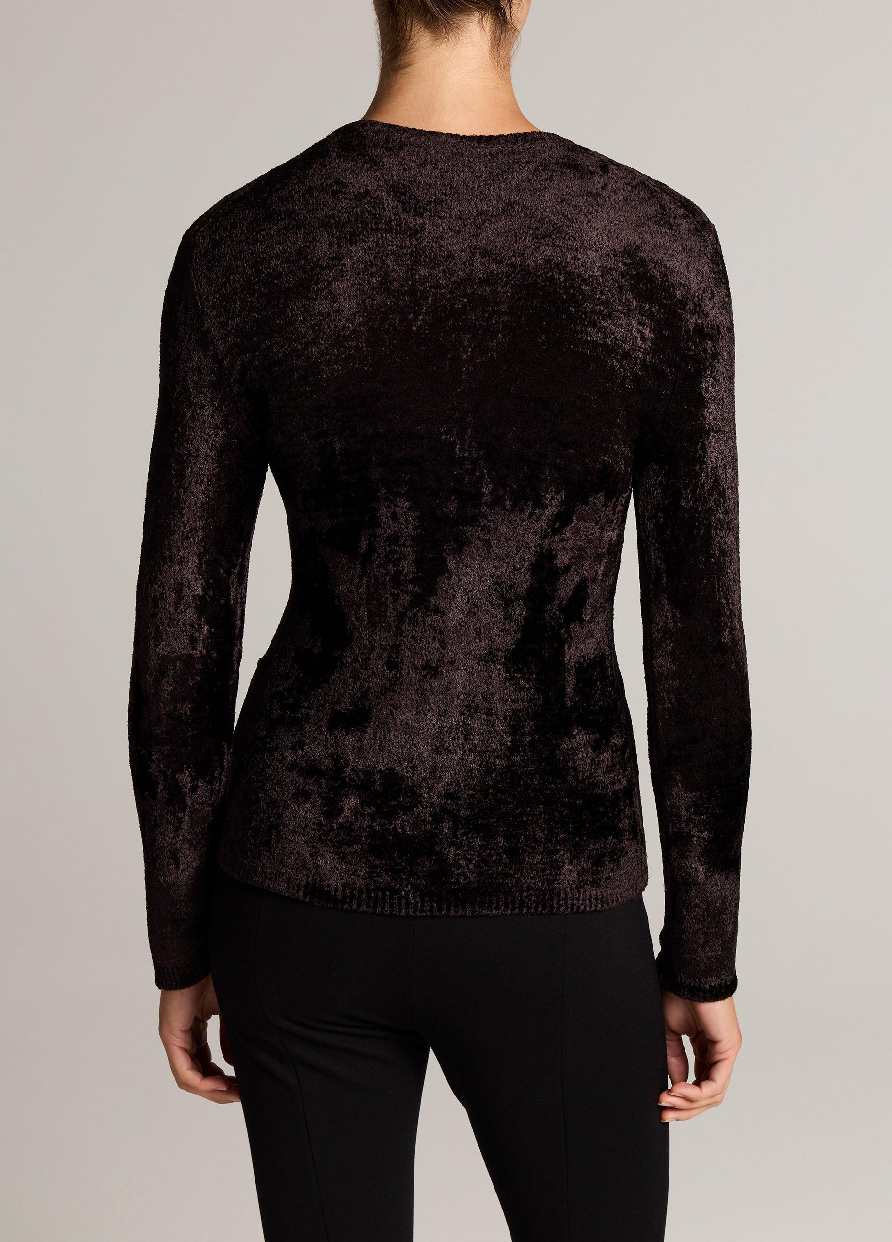 Velvet Eyelash Crew Neck Sweater image number 2