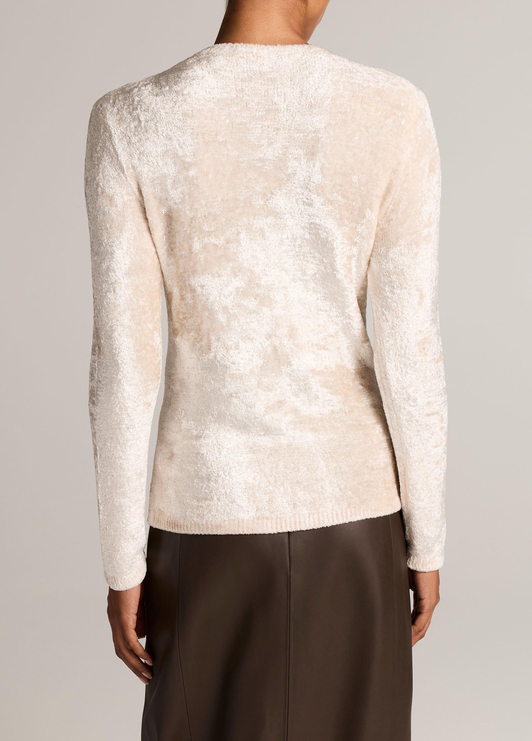 Velvet Eyelash Crew Neck Sweater image number 2