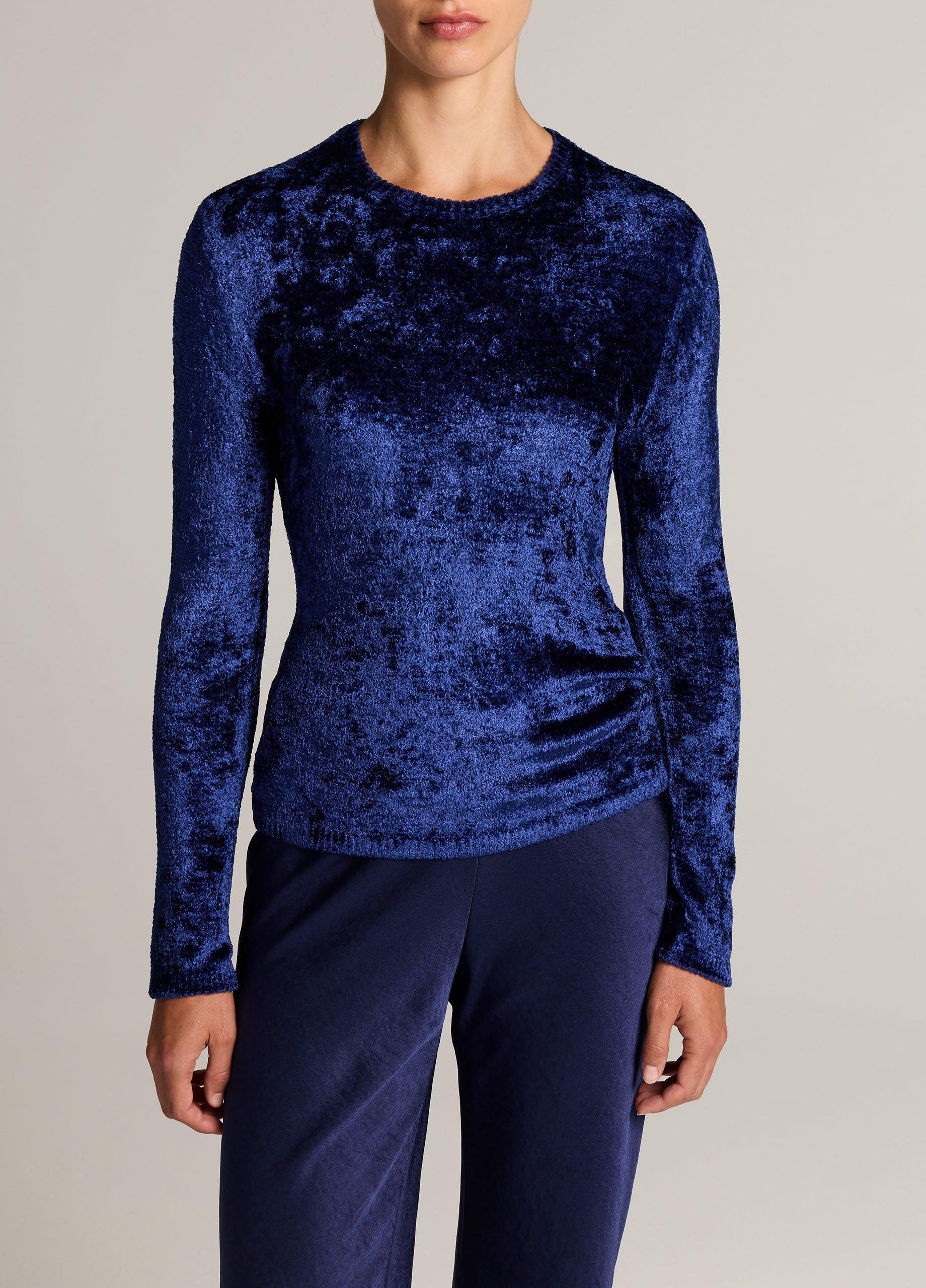 Velvet Eyelash Crew Neck Sweater image number 0
