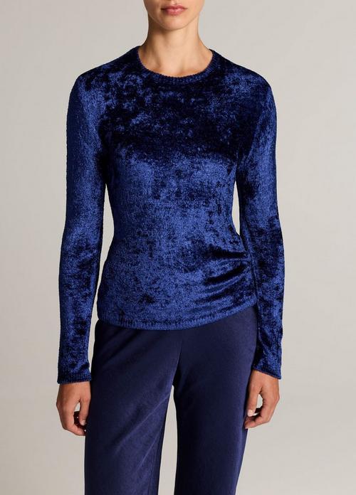 Velvet Eyelash Crew Neck Sweater