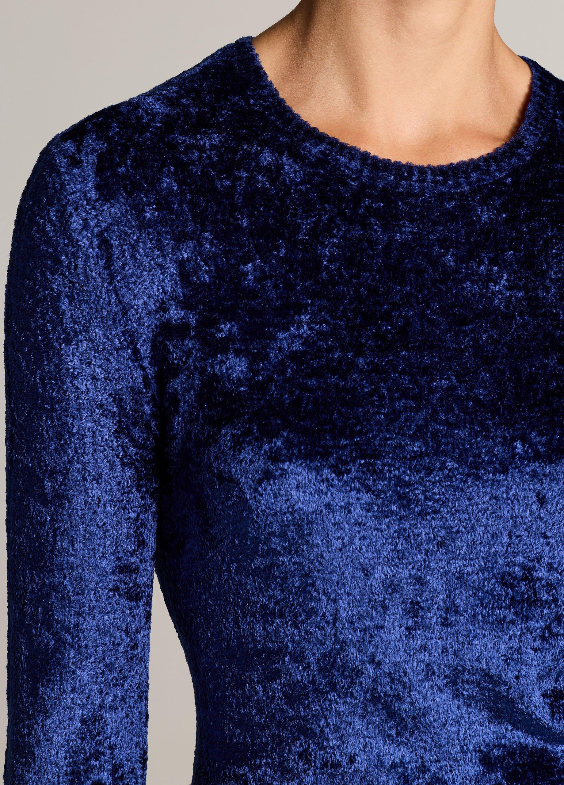 Velvet Eyelash Crew Neck Sweater image number 1