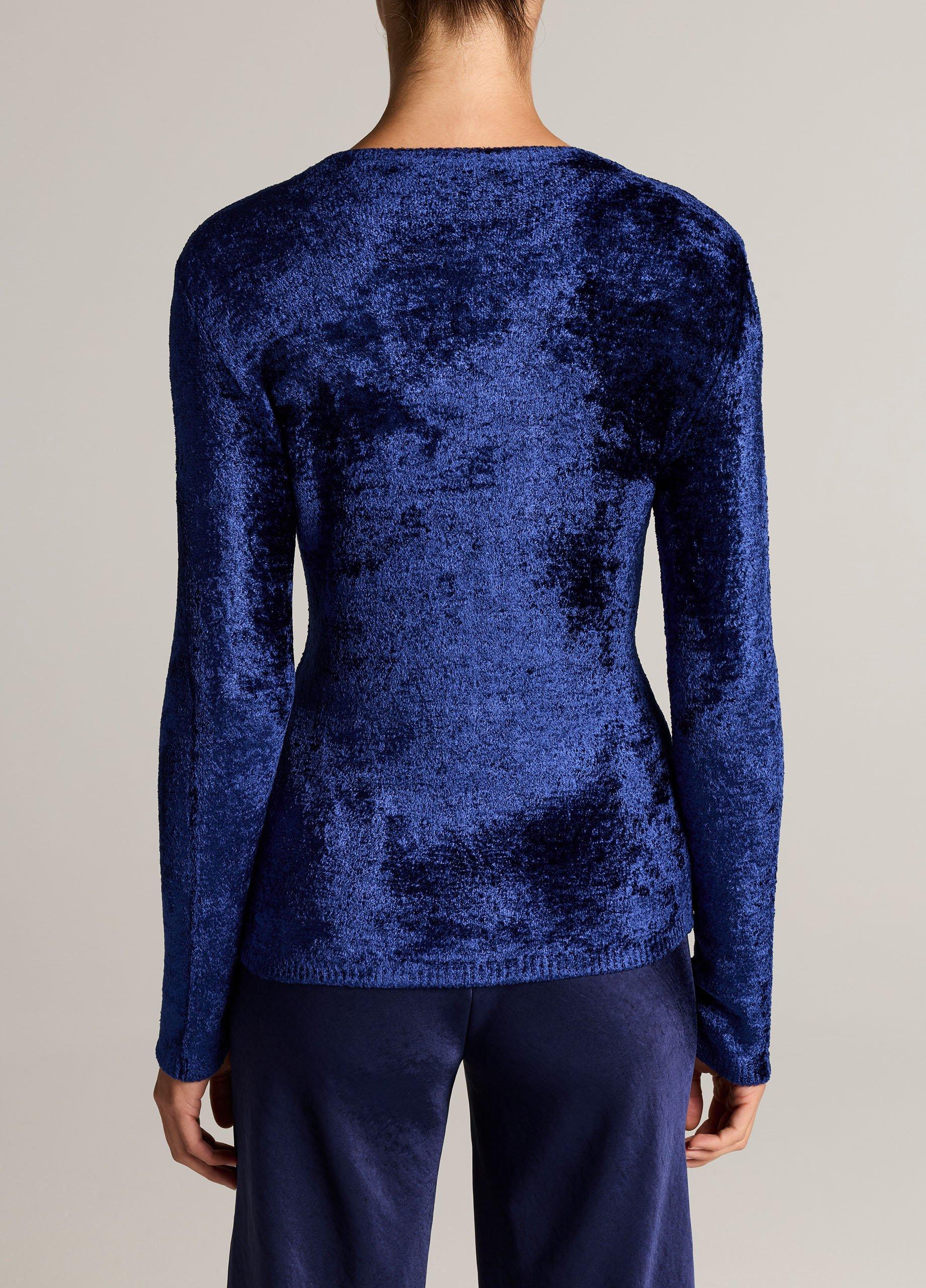 Velvet Eyelash Crew Neck Sweater image number 2
