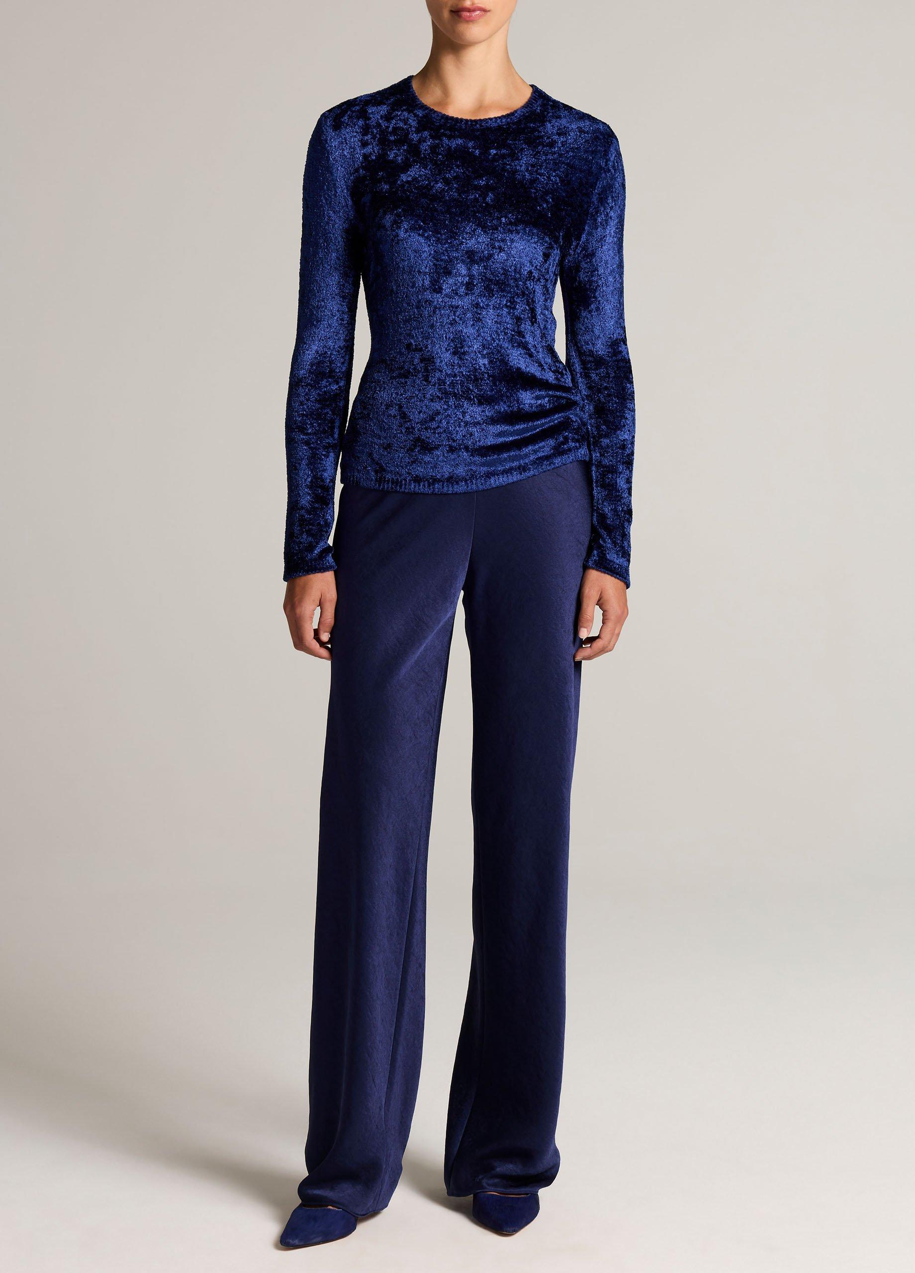 Velvet Eyelash Crew Neck Sweater image number 3