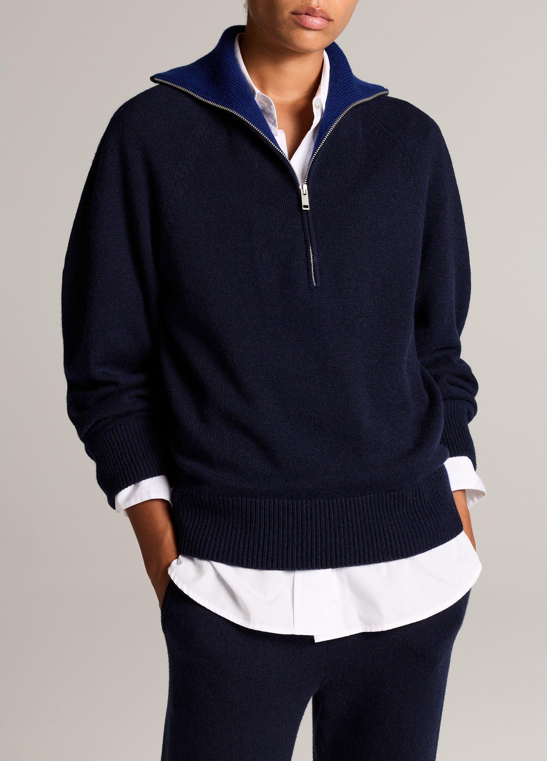 Wool-Cashmere Half-Zip Sweater image number 0