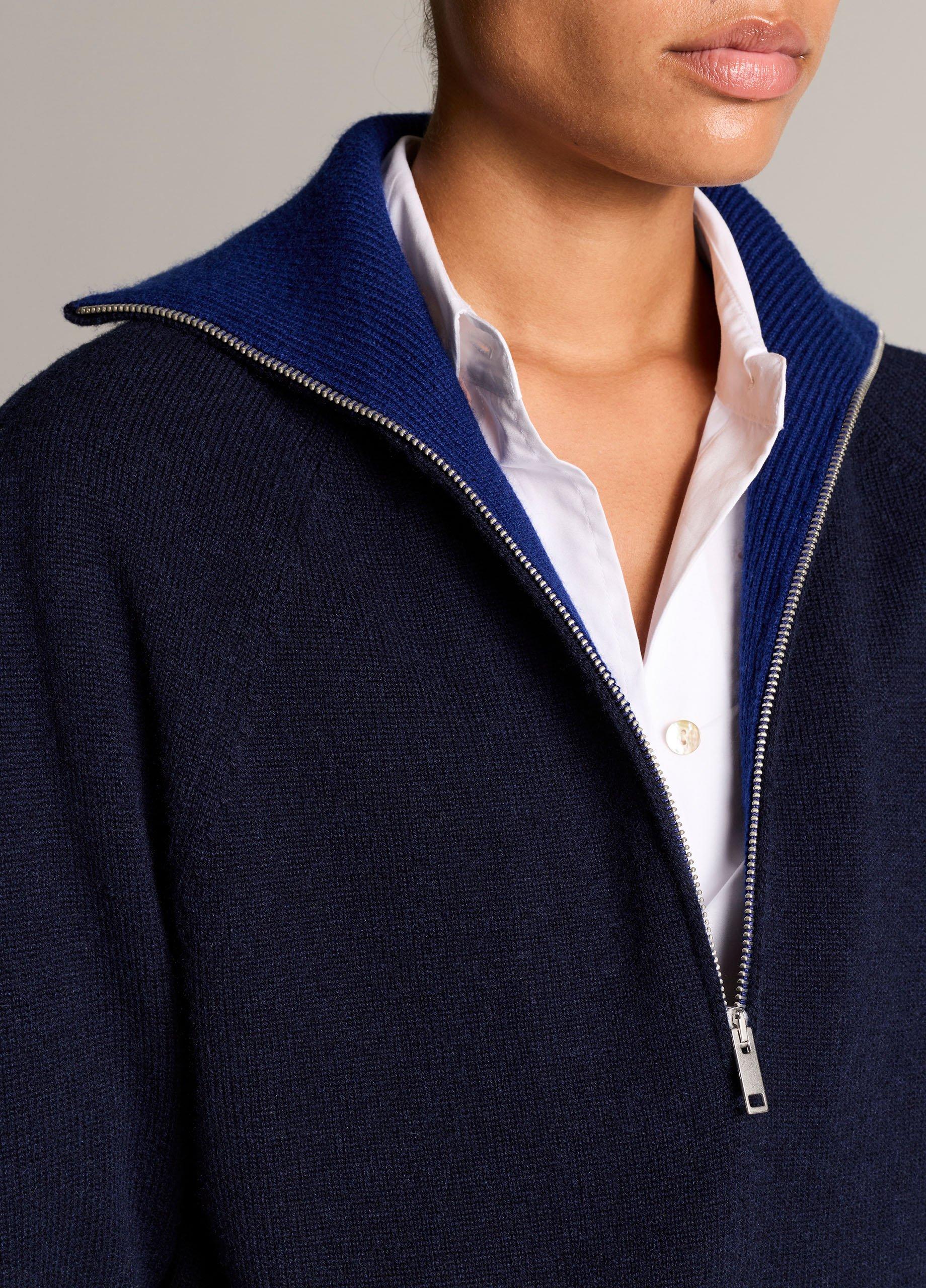 Wool-Cashmere Half-Zip Sweater image number 1
