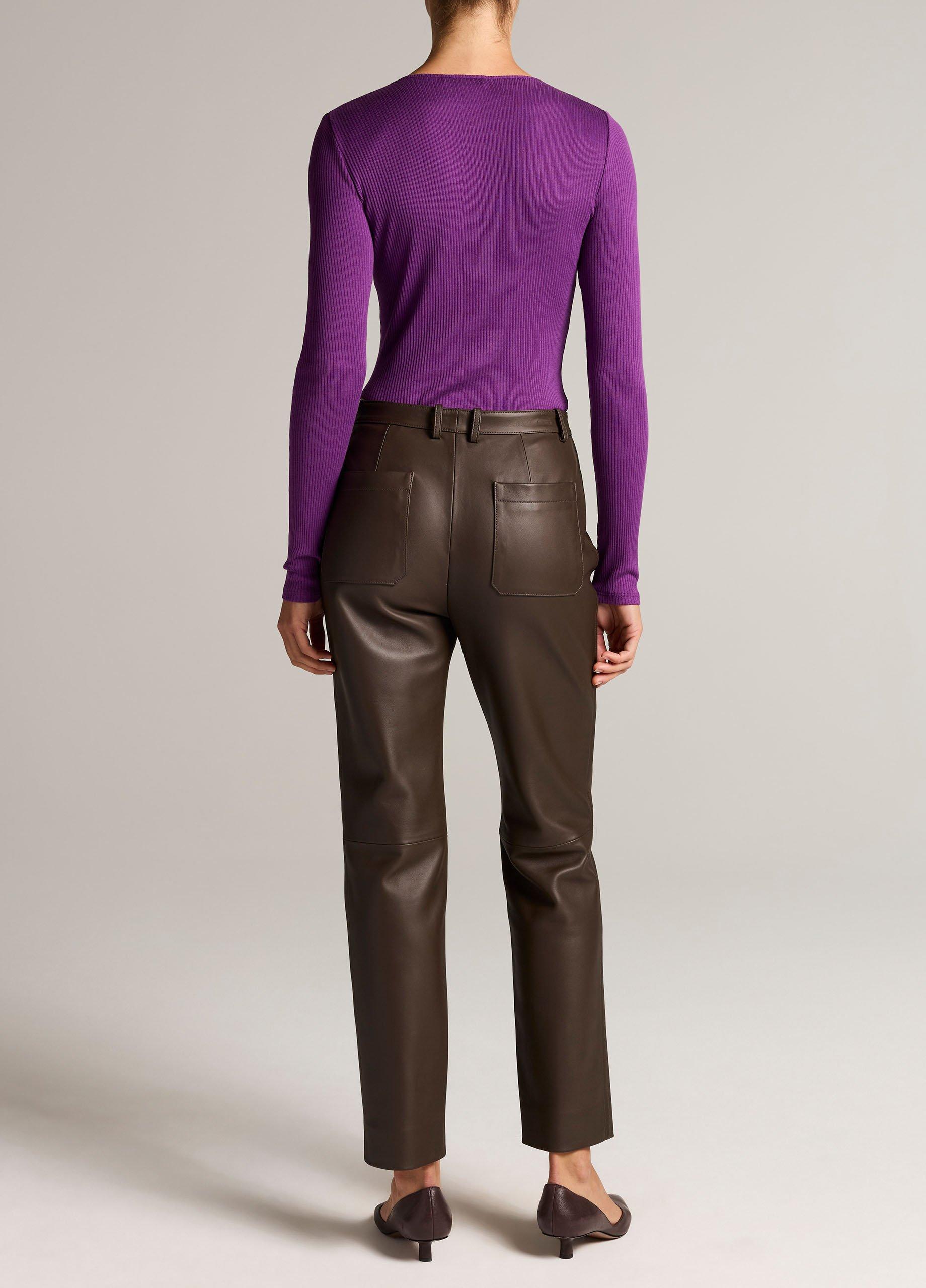 Leather Straight-Leg Trouser image number 2