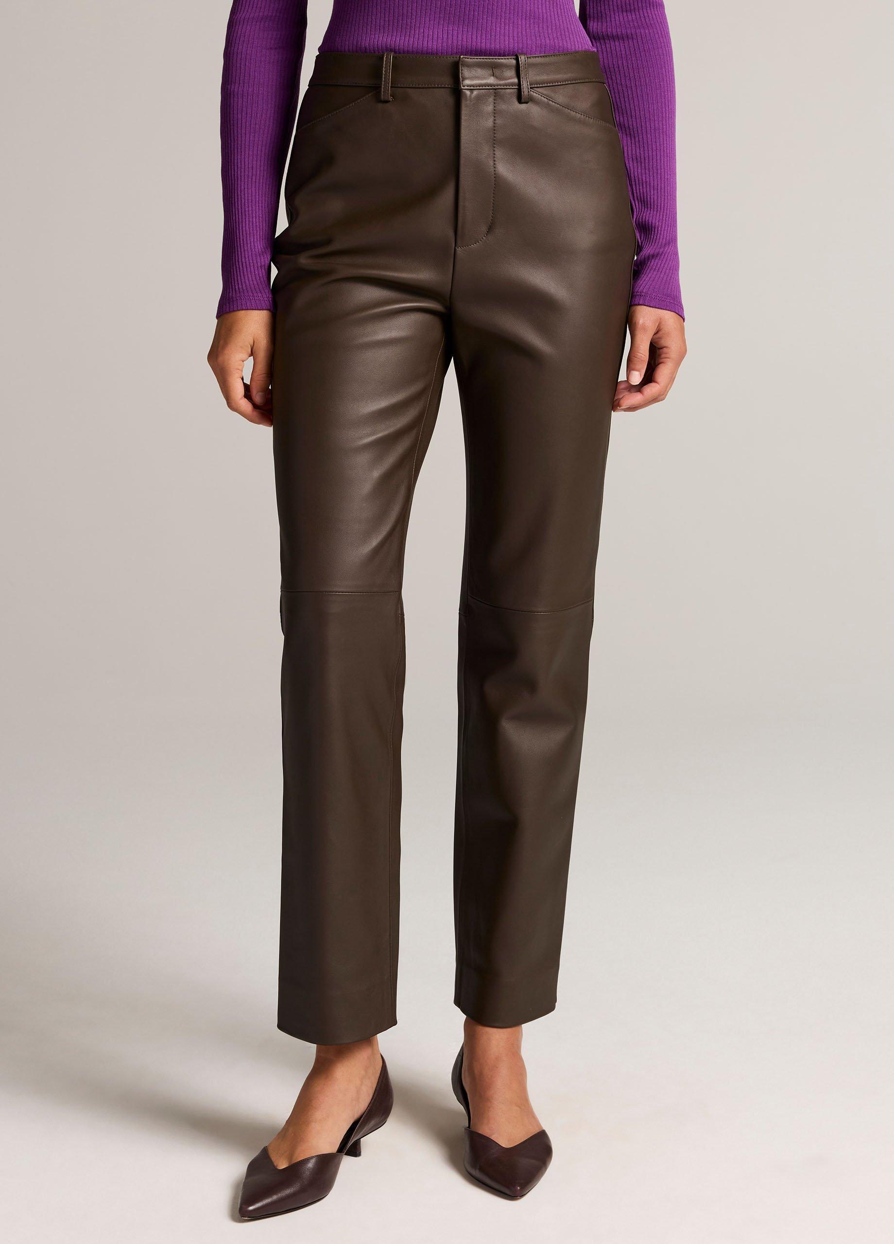 Leather Straight-Leg Trouser image number 3