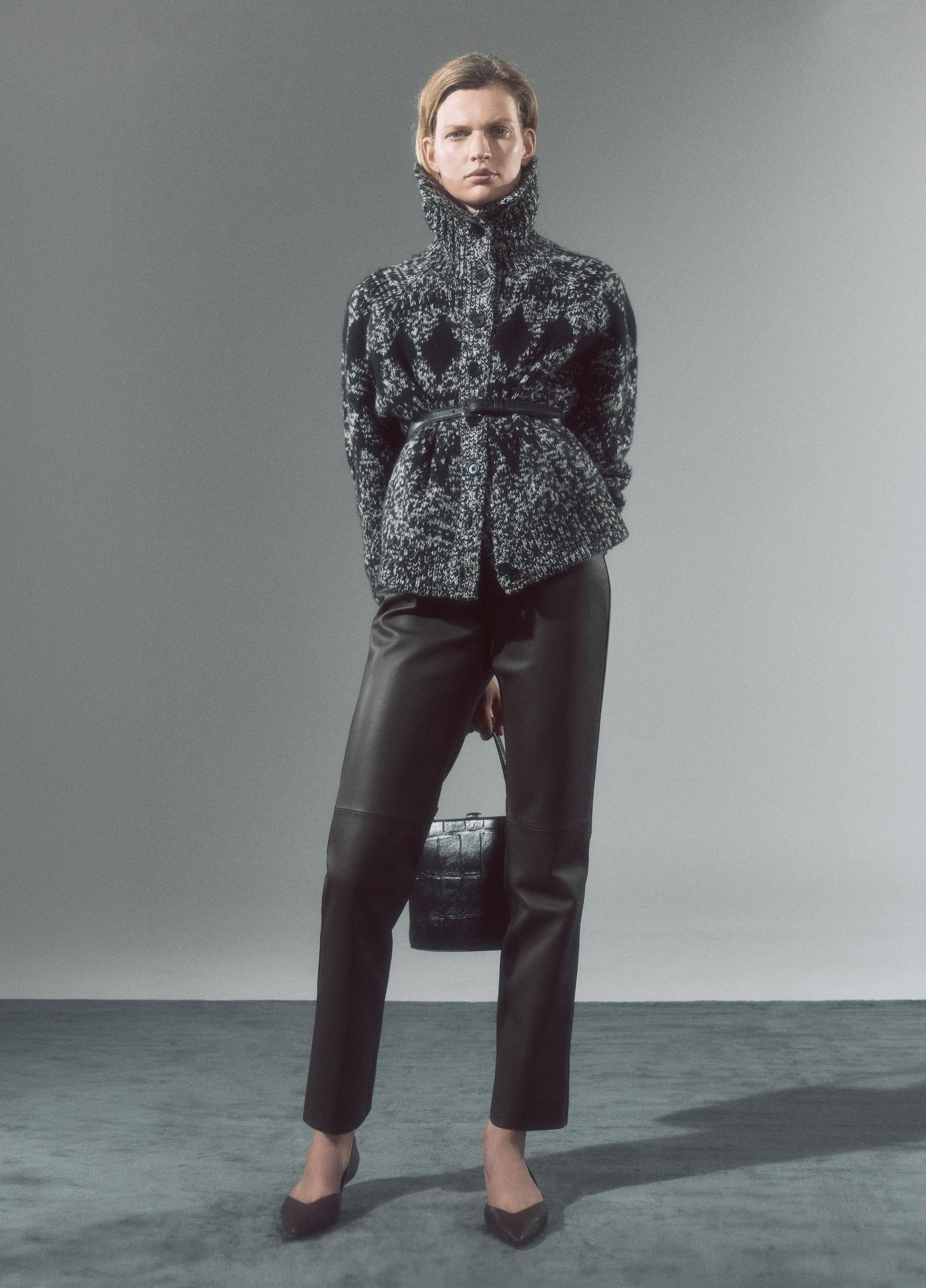 Leather Straight-Leg Trouser image number 4
