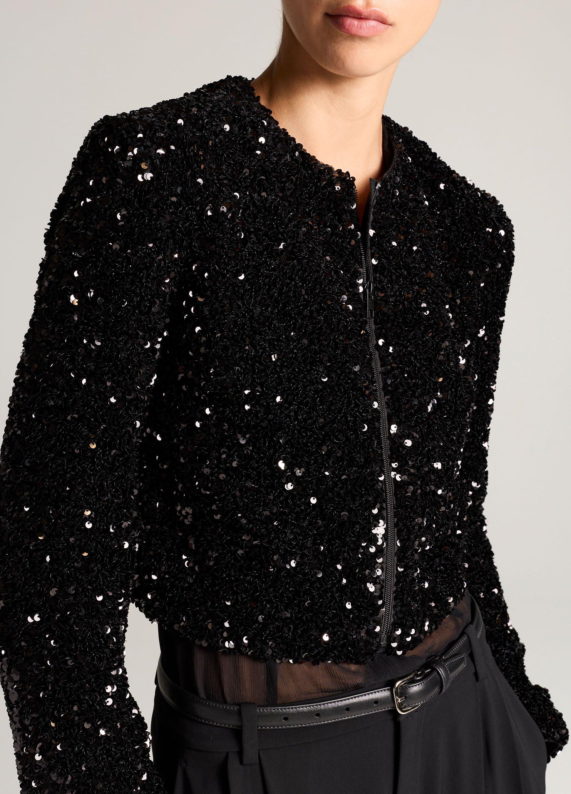 Sequined Velvet Jacket image number 1