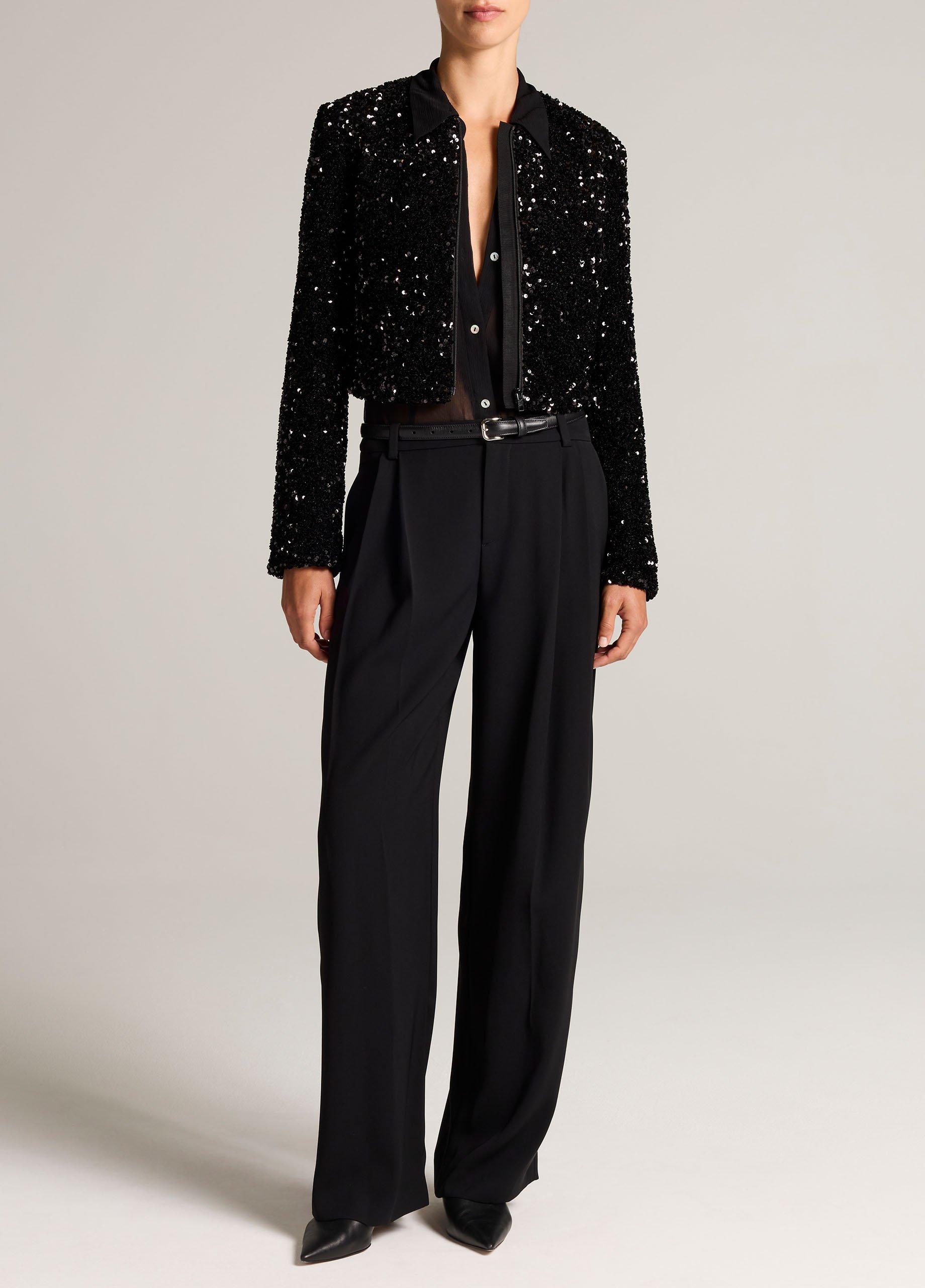 Sequined Velvet Jacket image number 3