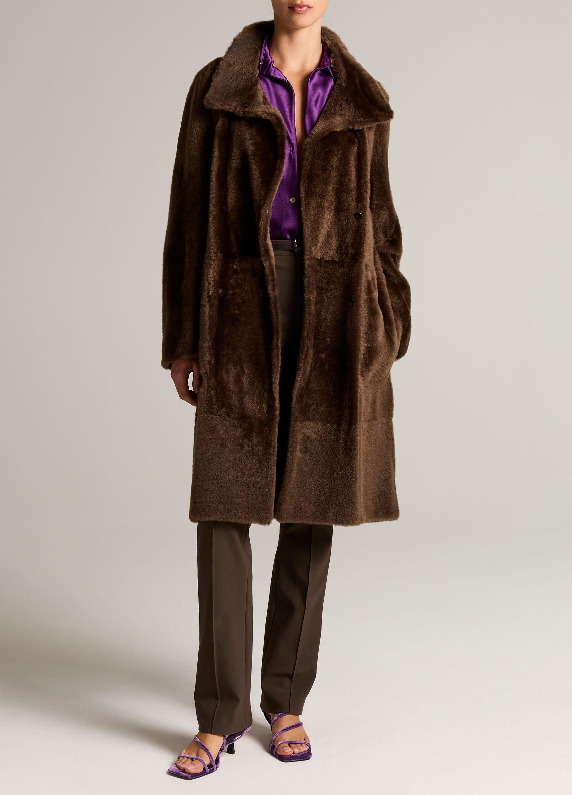 Reversible Shearling Coat image number 0