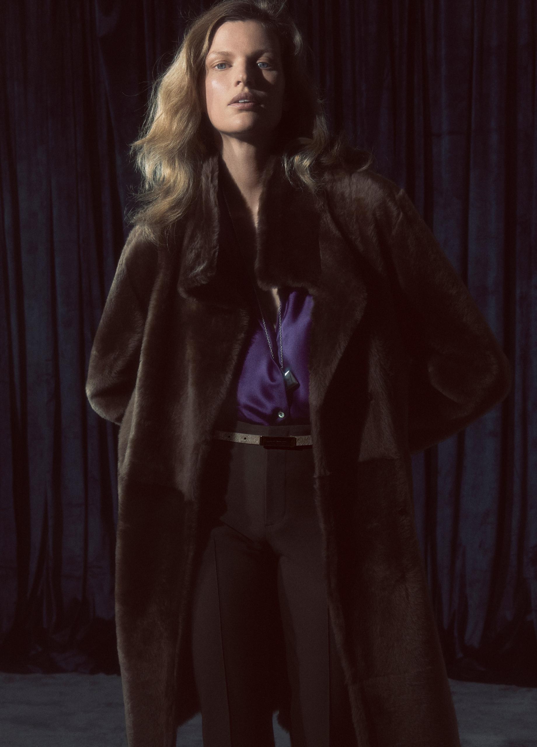 Reversible Shearling Coat image number 4